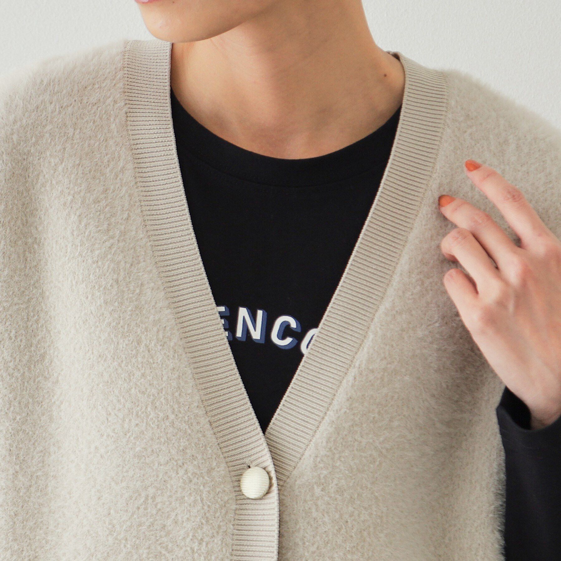 OPAQUE.CLIP「フェザーヤーンVネックベスト【洗濯機洗い可】」|ベスト・ジレ|