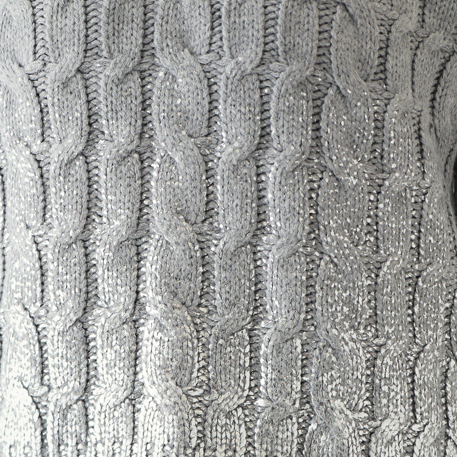 OPAQUE.CLIP「箔プリントケーブルニット【洗える】」|ニット・セーター|