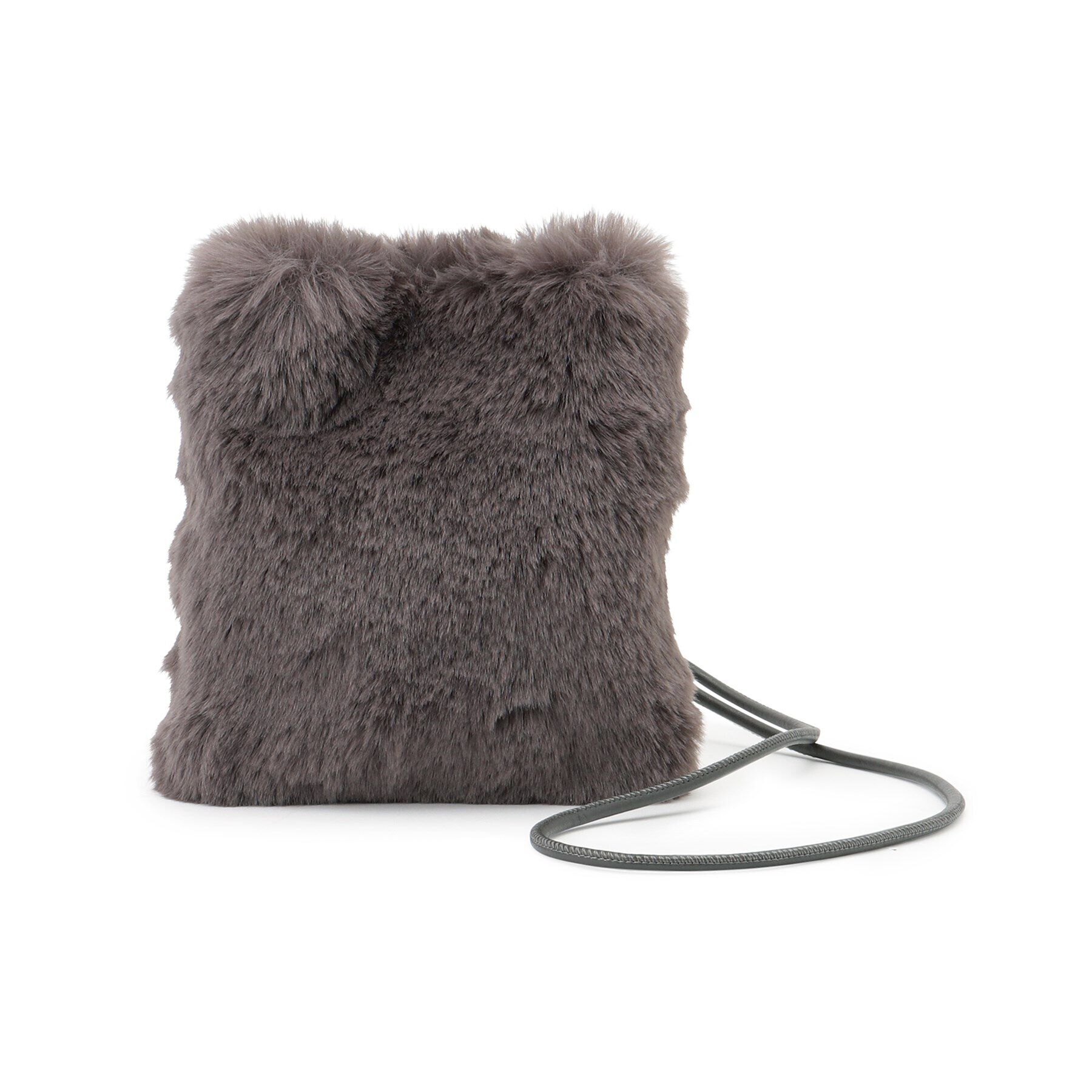 OPAQUE.CLIP「フェイクファースクエアミニポシェット」|ショルダー・メッセンジャー|