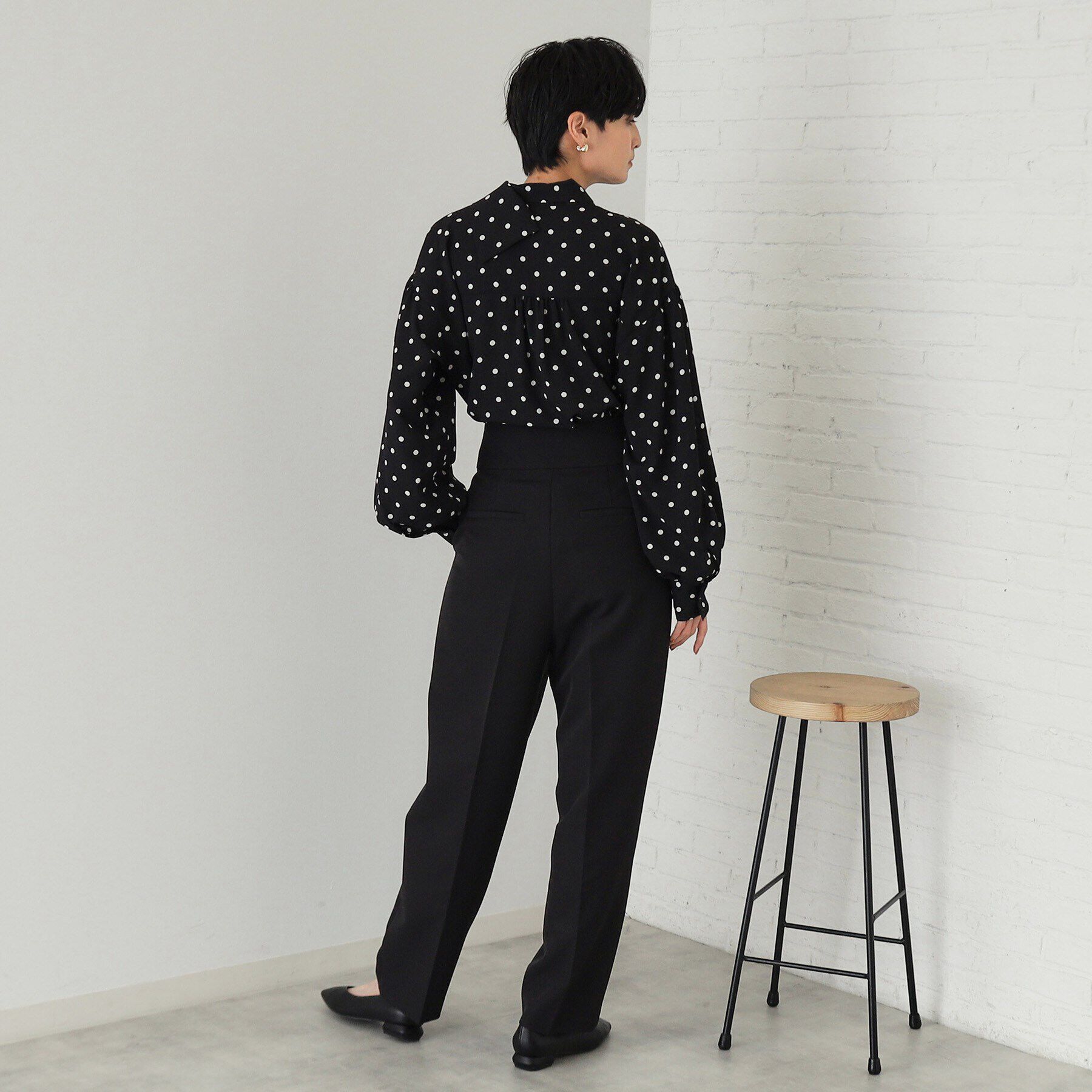 OPAQUE.CLIP「ハイウエストカーヴィーパンツ【洗濯機洗い可】」|その他|