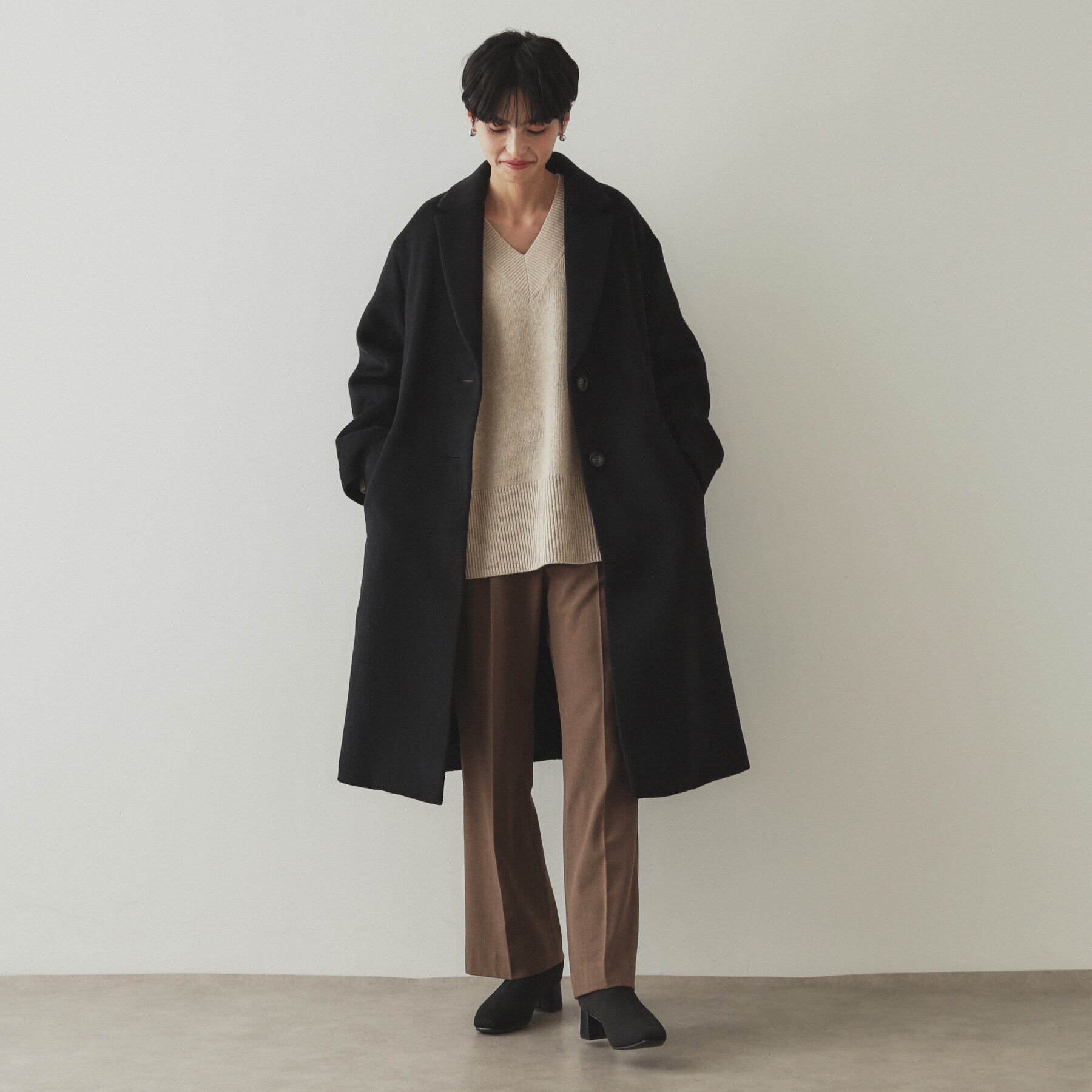 OPAQUE.CLIP「ウールカシミヤブレンド チェスターコート」|チェスターコート|