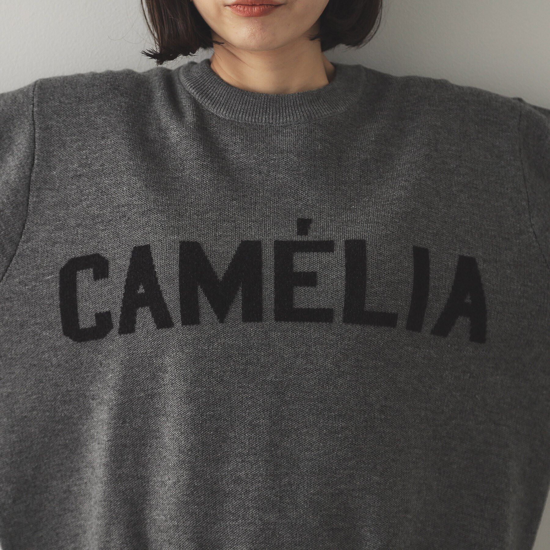 OPAQUE.CLIP「モールロゴジャカードニット【洗える】」|ニット・セーター|