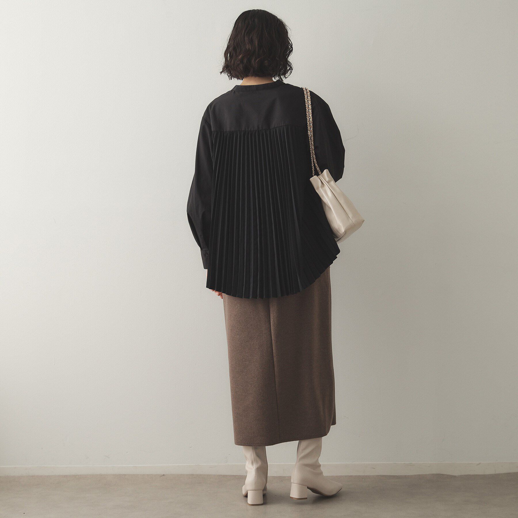 OPAQUE.CLIP「バックプリーツスキッパーシャツ【洗濯機洗い可】」|シャツ・ブラウス|