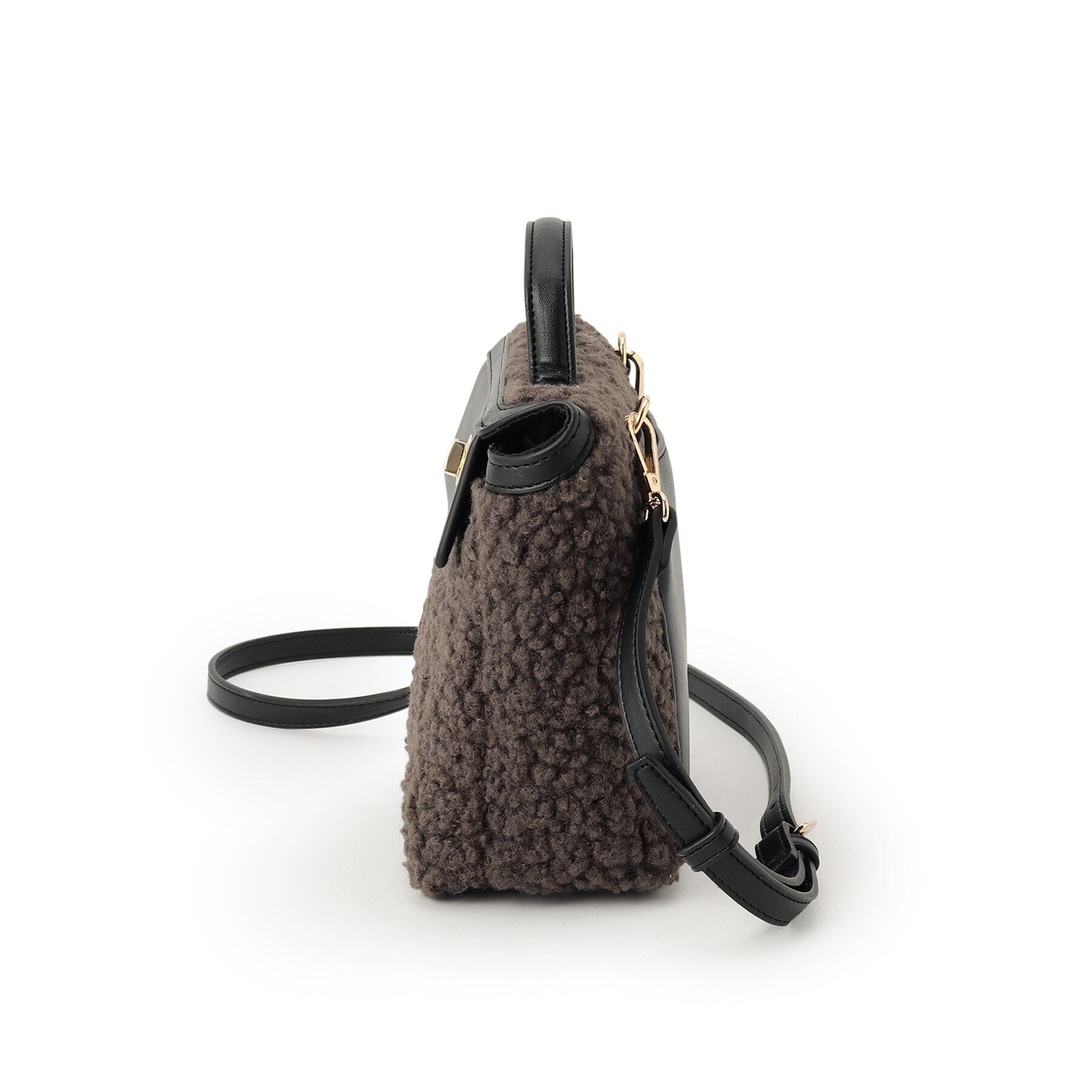 OPAQUE.CLIP「【2WAY】ボアトリミングスクエアデザインバッグ」|ハンドバッグ|