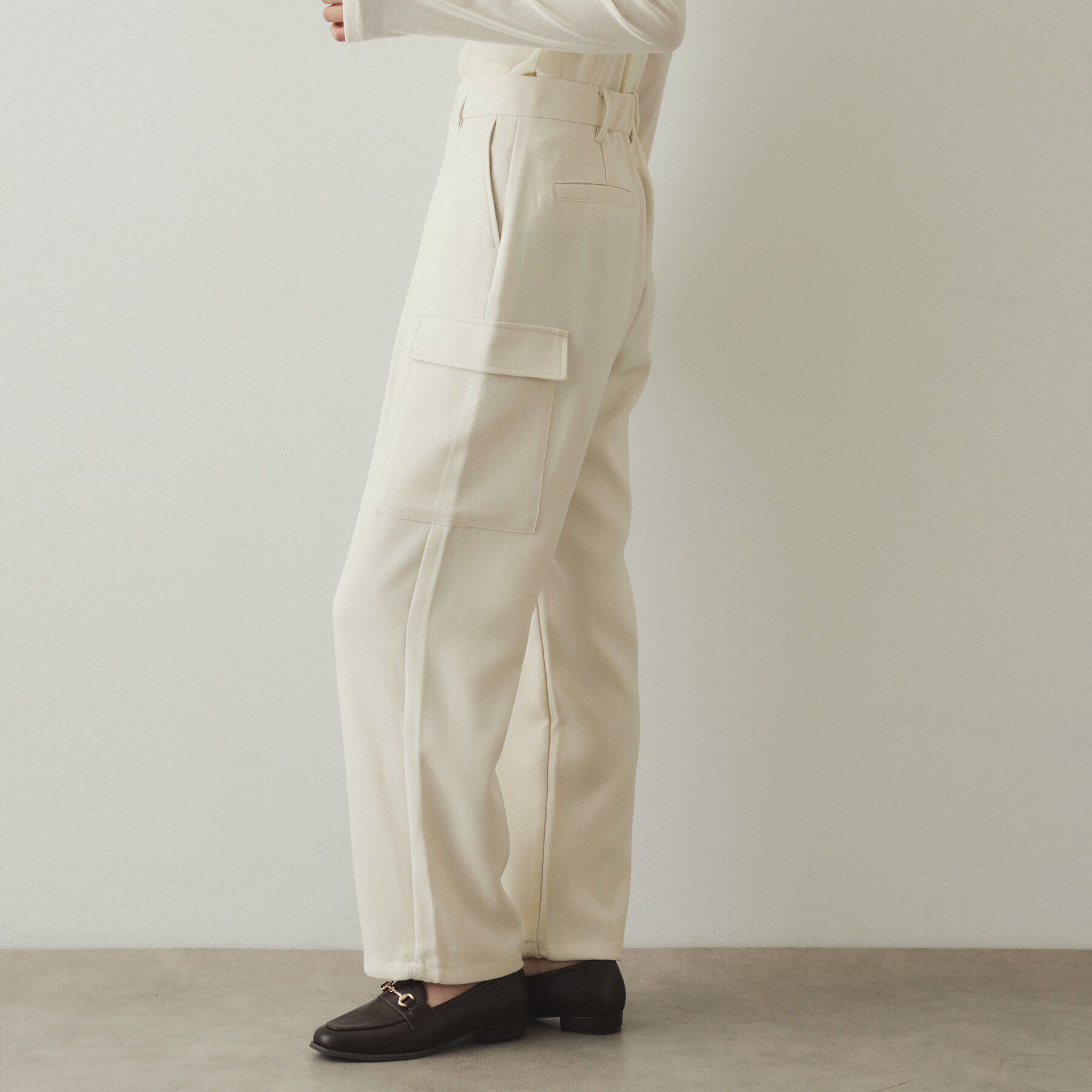 OPAQUE.CLIP「ウールライクカーゴパンツ【洗濯機洗い可】」|その他|