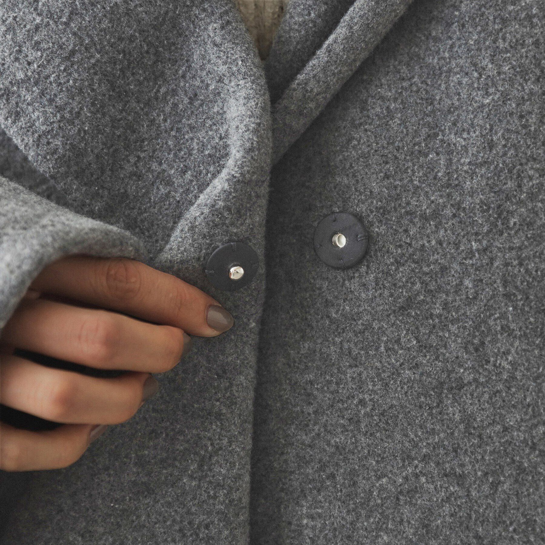 OPAQUE.CLIP「ウール混フードショールカラーミドルコート」|その他|