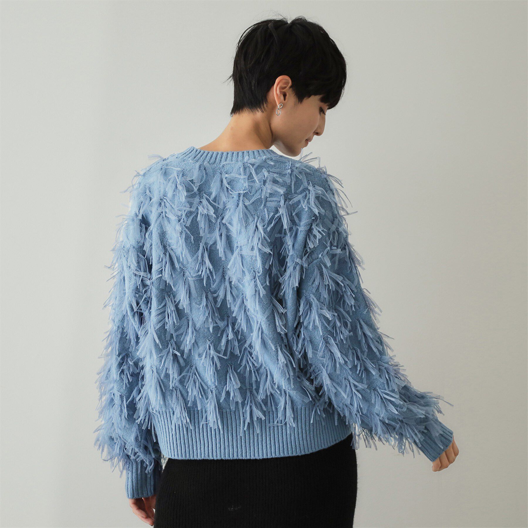 OPAQUE.CLIP「チュールテープヤーンニット【洗濯機洗い可】」|ニット・セーター|