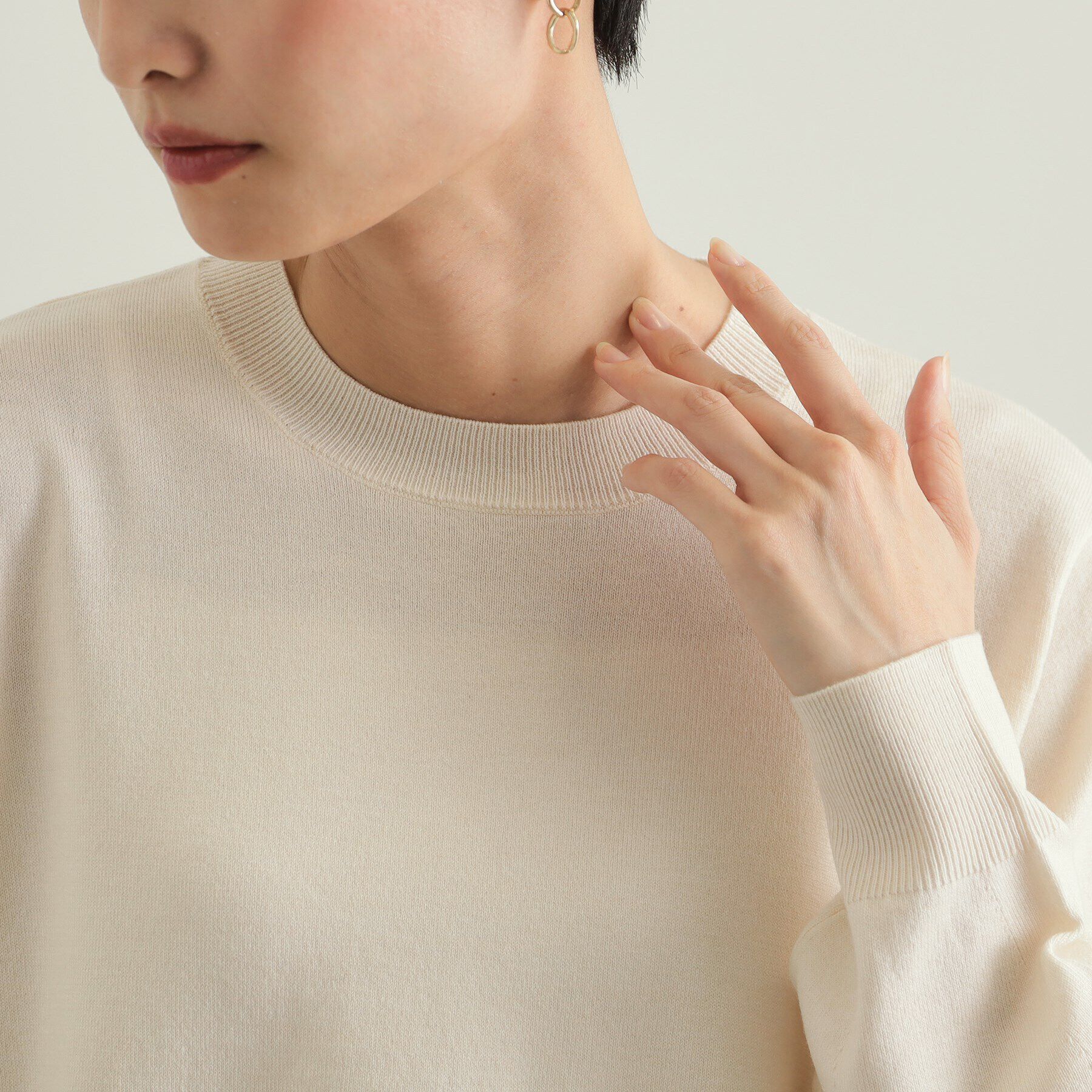 OPAQUE.CLIP「チュールドッキングティアードニット【洗濯機洗い可】」|ニット・セーター|