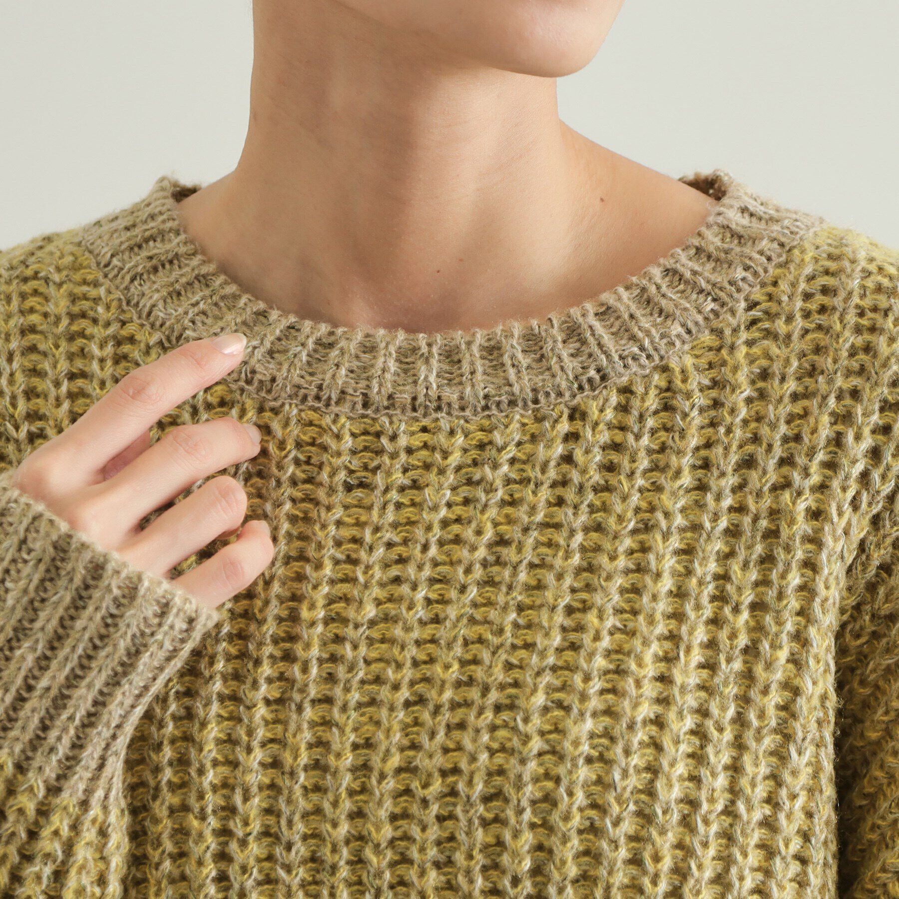 OPAQUE.CLIP「カラーMIXミドルゲージニット【洗濯機洗い可】」|ニット・セーター|