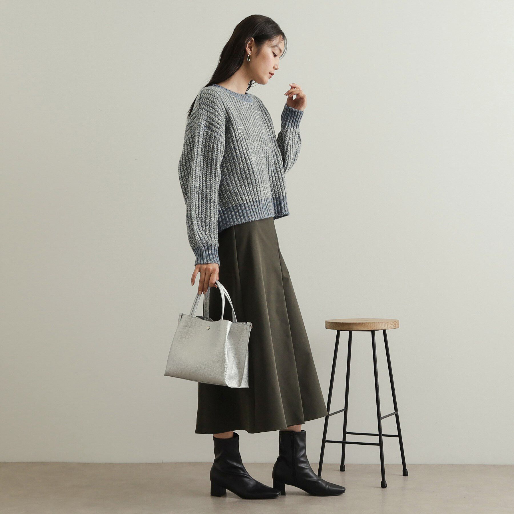 OPAQUE.CLIP「カラーMIXミドルゲージニット【洗濯機洗い可】」|ニット・セーター|