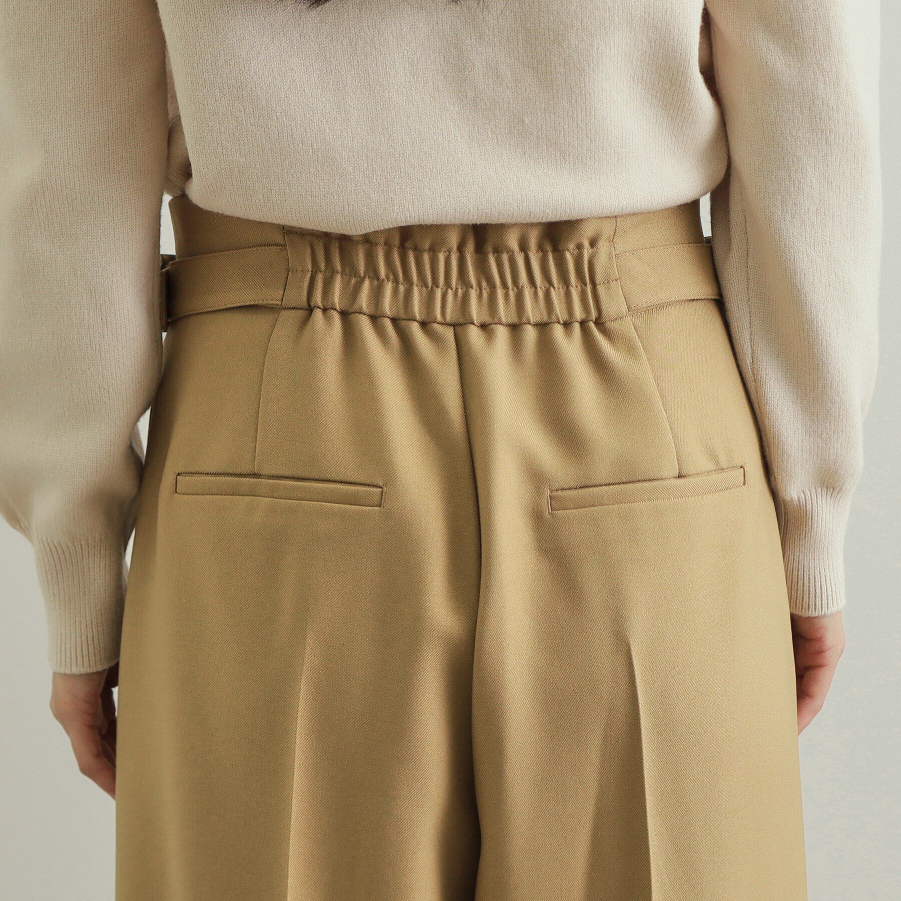 OPAQUE.CLIP「《美人百花掲載》サイドベルトワイドパンツ【洗濯機洗い可】」|その他|