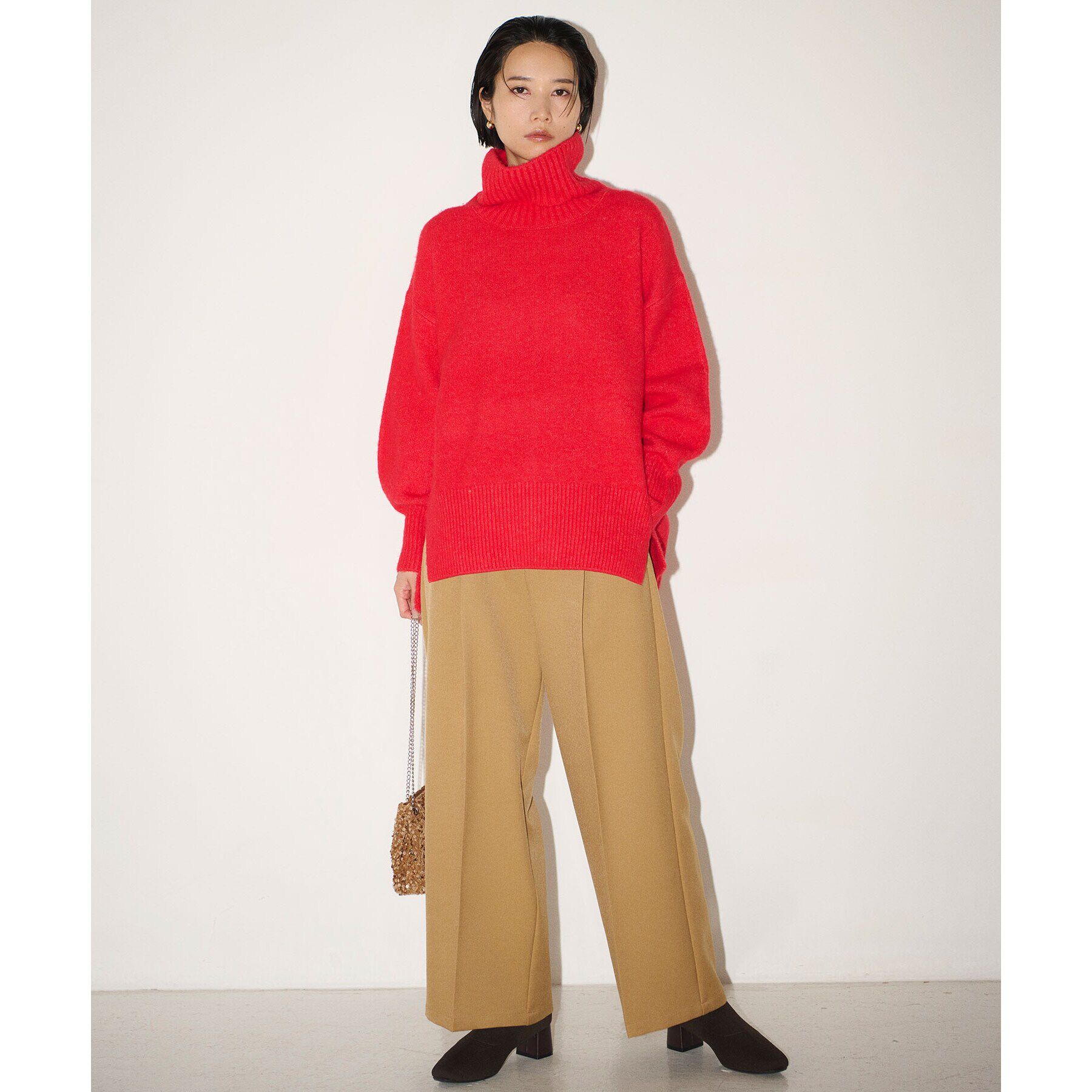 OPAQUE.CLIP「《美人百花掲載》サイドベルトワイドパンツ【洗濯機洗い可】」|その他|