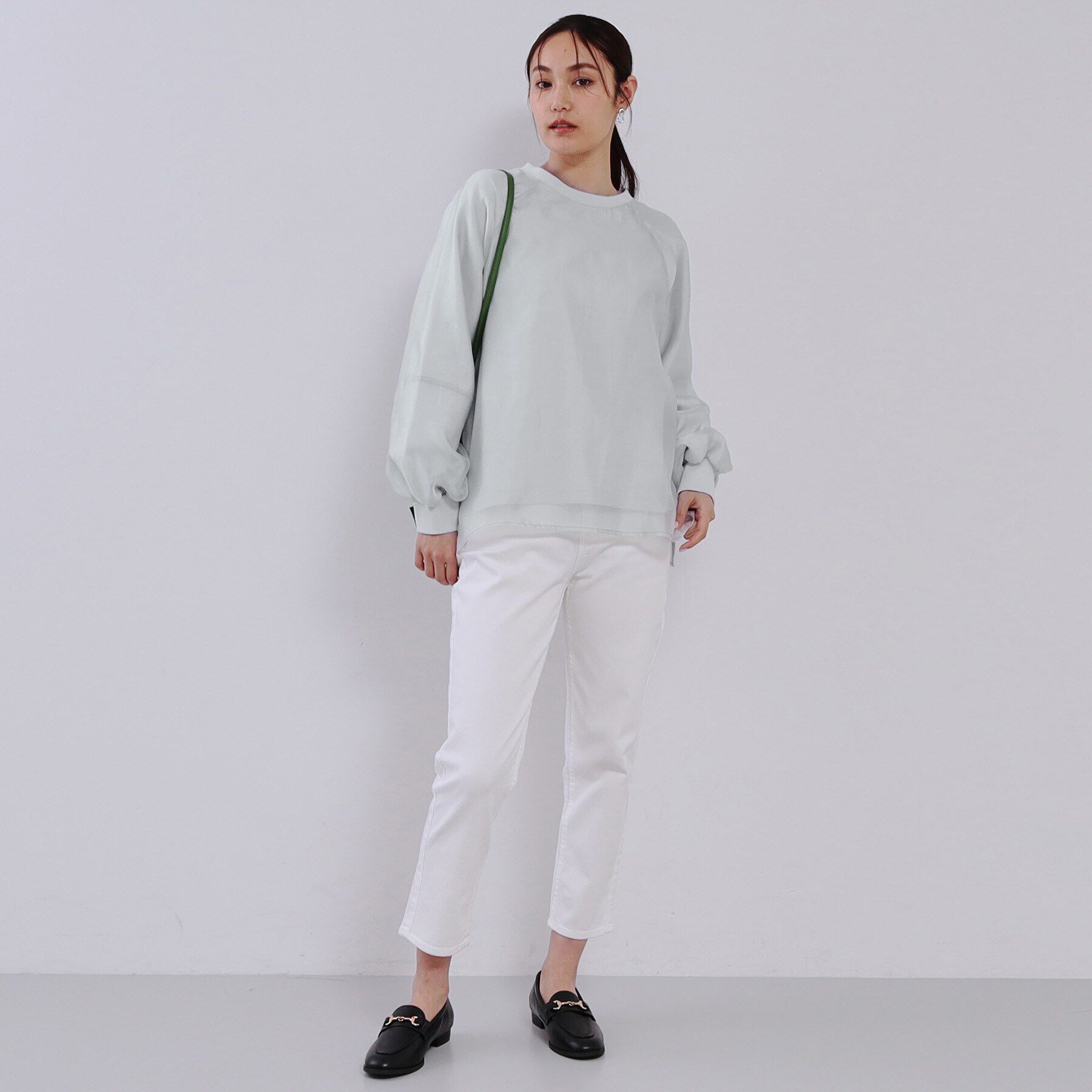 OPAQUE.CLIP「シアーレイヤード裏毛プルオーバー【洗濯機洗い可】」|Tシャツ・カットソー|