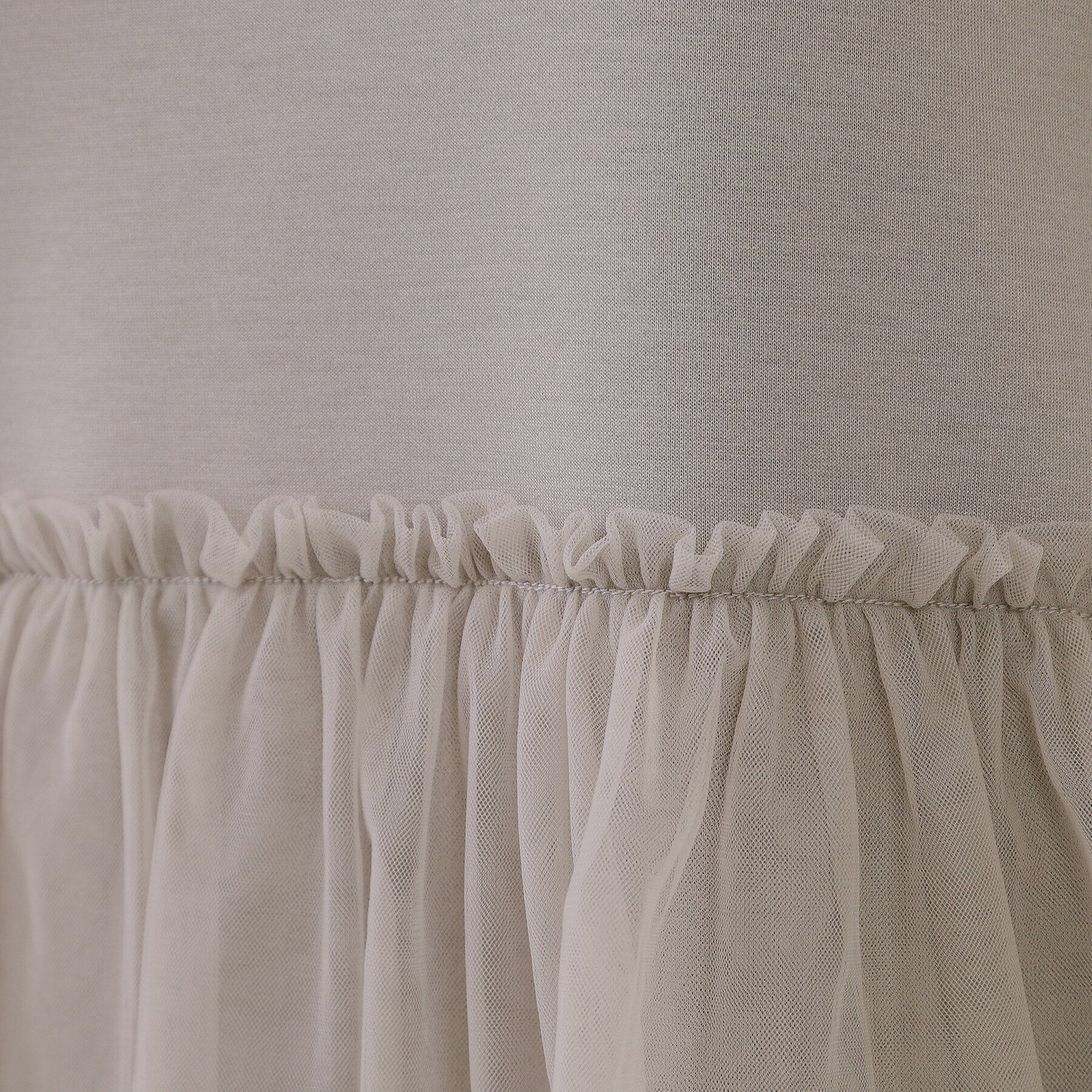 OPAQUE.CLIP「チュールドッキングペプラムトップス【洗濯機洗い可】」|Tシャツ・カットソー|