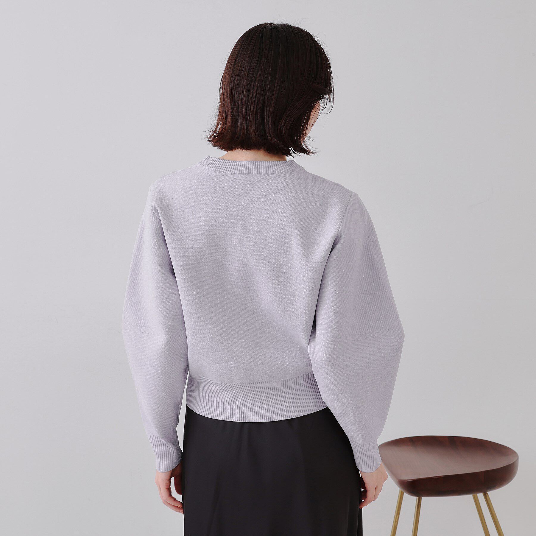 OPAQUE.CLIP「ラメボリュームスリーブニット【洗濯機洗い可】」|ニット・セーター|