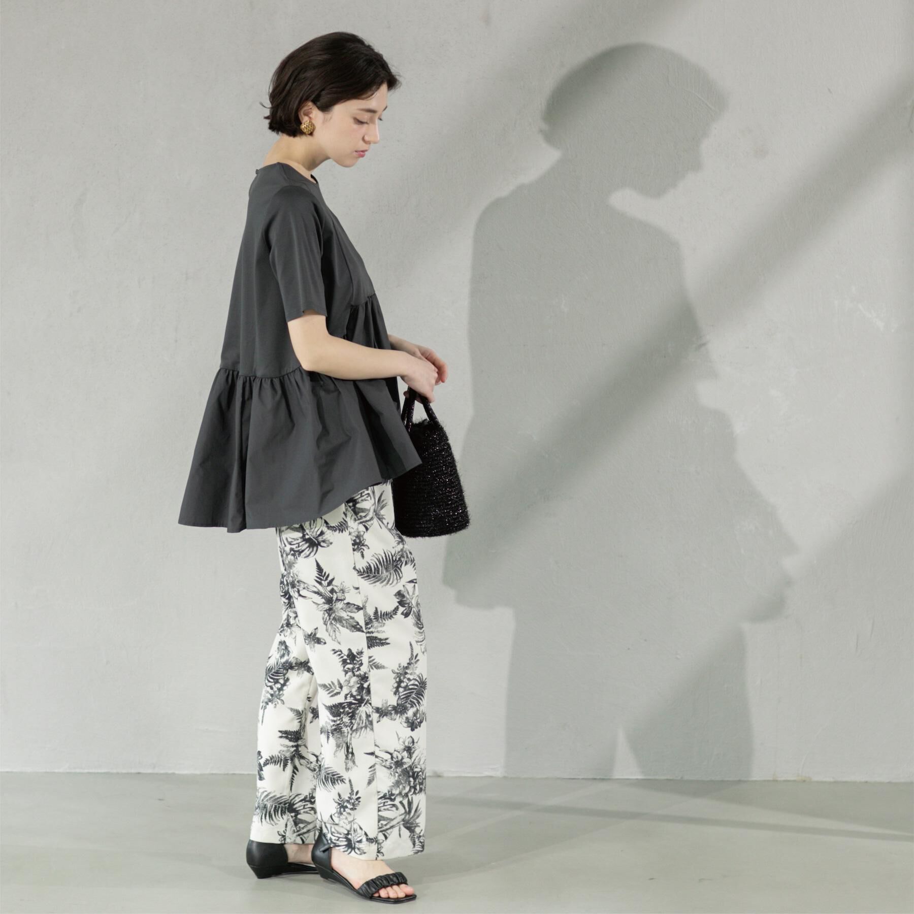 OPAQUE.CLIP「ペプラムドッキングカットソー【洗濯機洗い可】」|Tシャツ・カットソー|