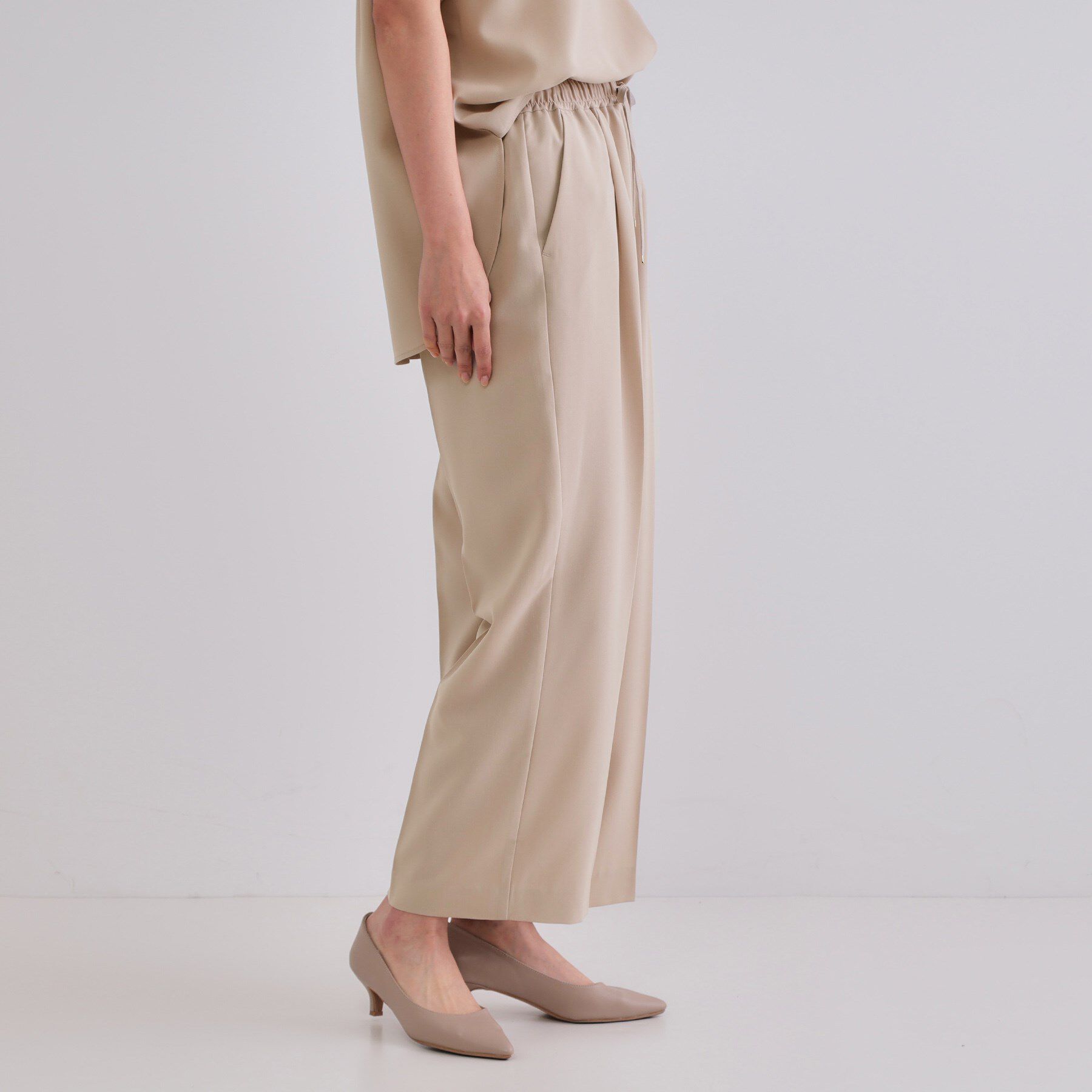 OPAQUE.CLIP「《6色展開/丈が選べる》美脚イージーワイドパンツ/セットアップ対応【ストレッチ/洗濯機洗い可/防シワ」|その他|