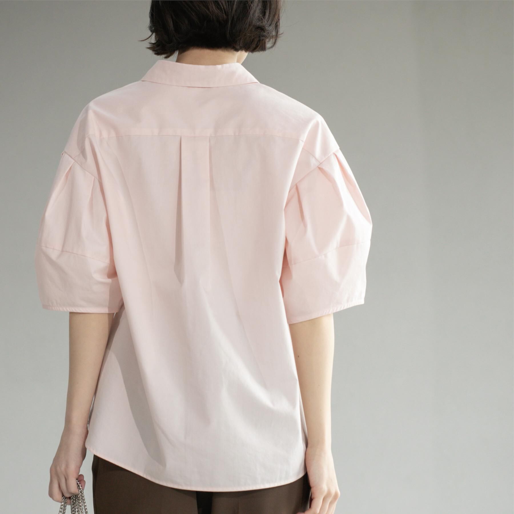 OPAQUE.CLIP「《美人百花掲載》ランタンスリーブシャツ【洗濯機洗い可】」|シャツ・ブラウス|