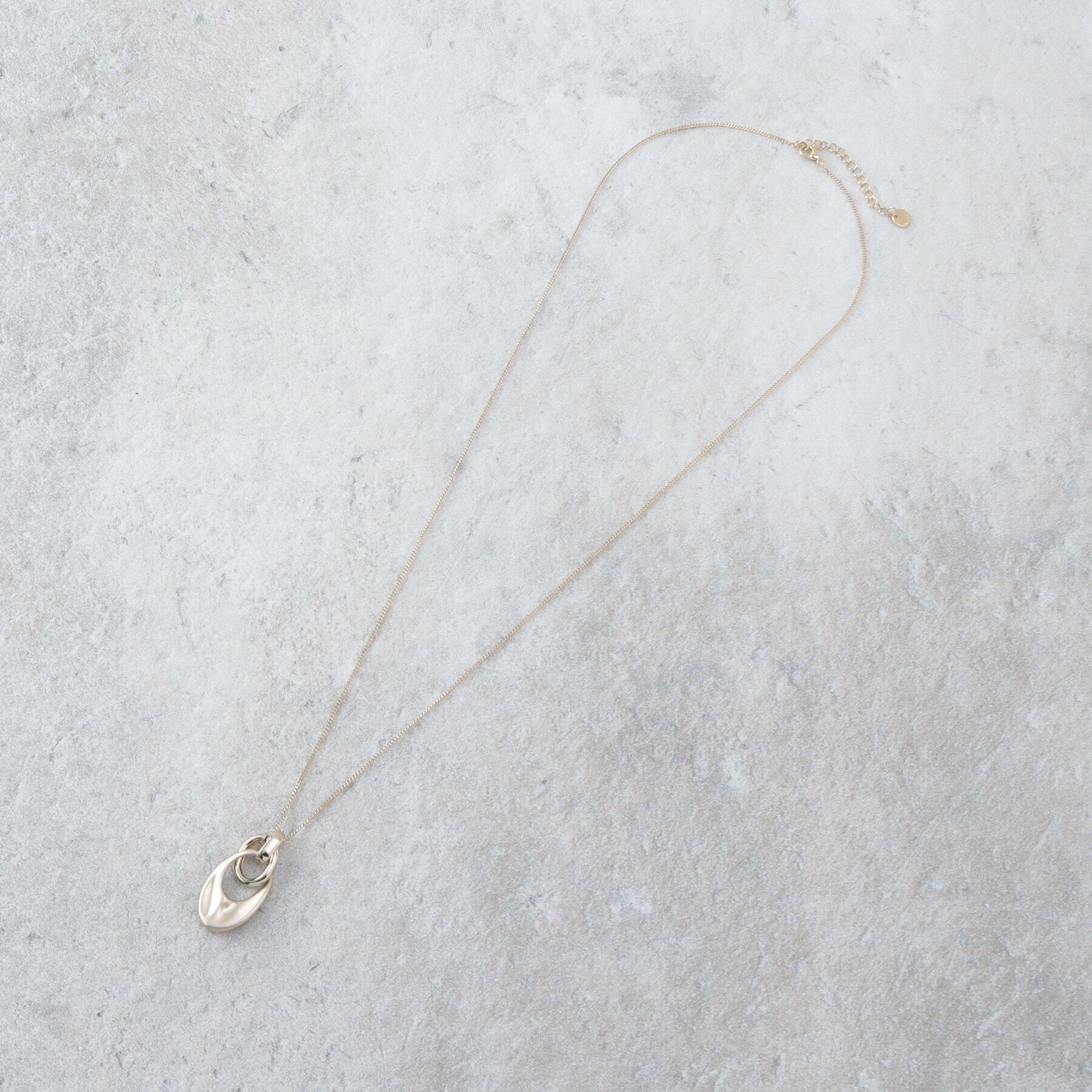 OPAQUE.CLIP「2連リングロングネックレス」|ネックレス|