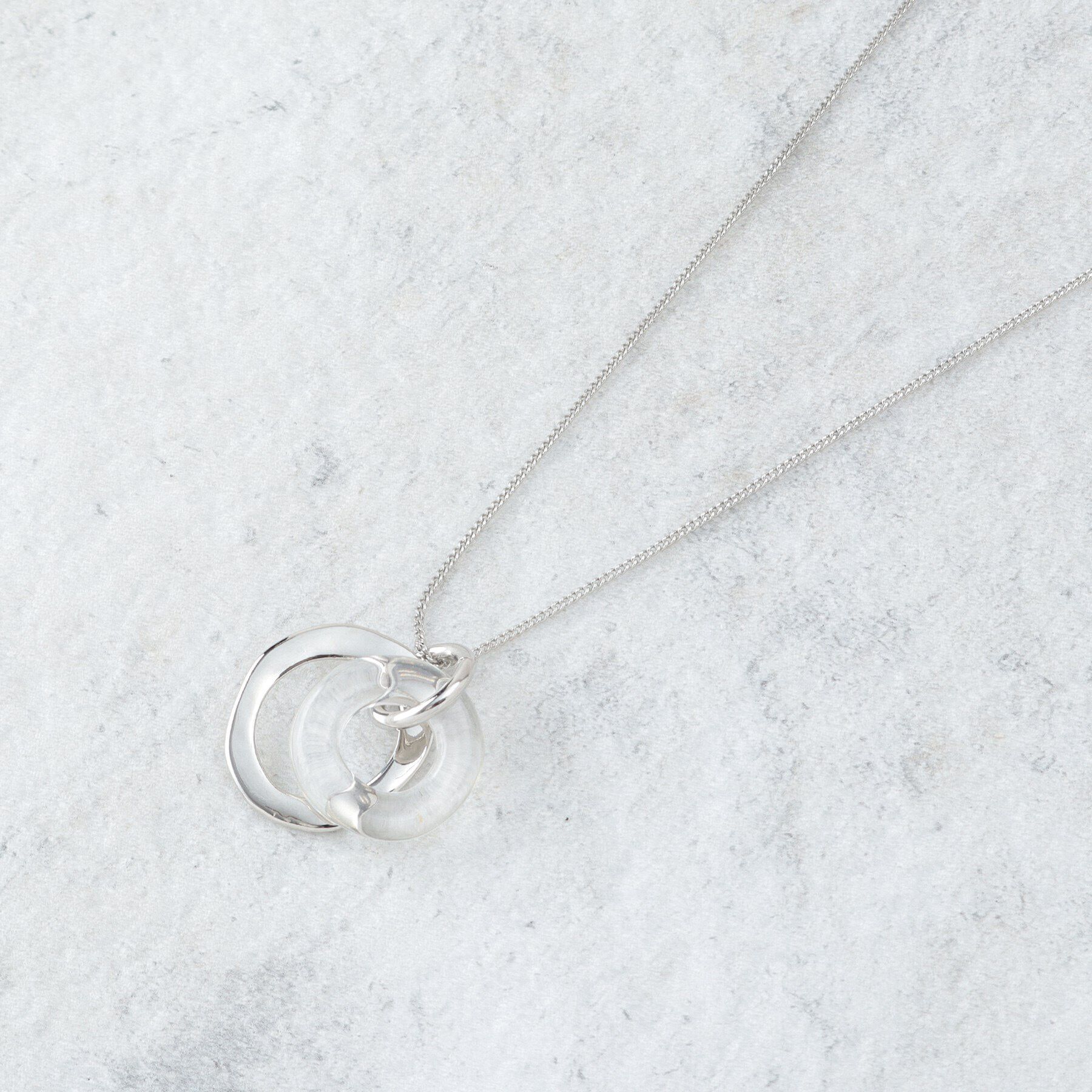 OPAQUE.CLIP「メタル&times;クリアリングネックレス」|ネックレス|シルバー(006)