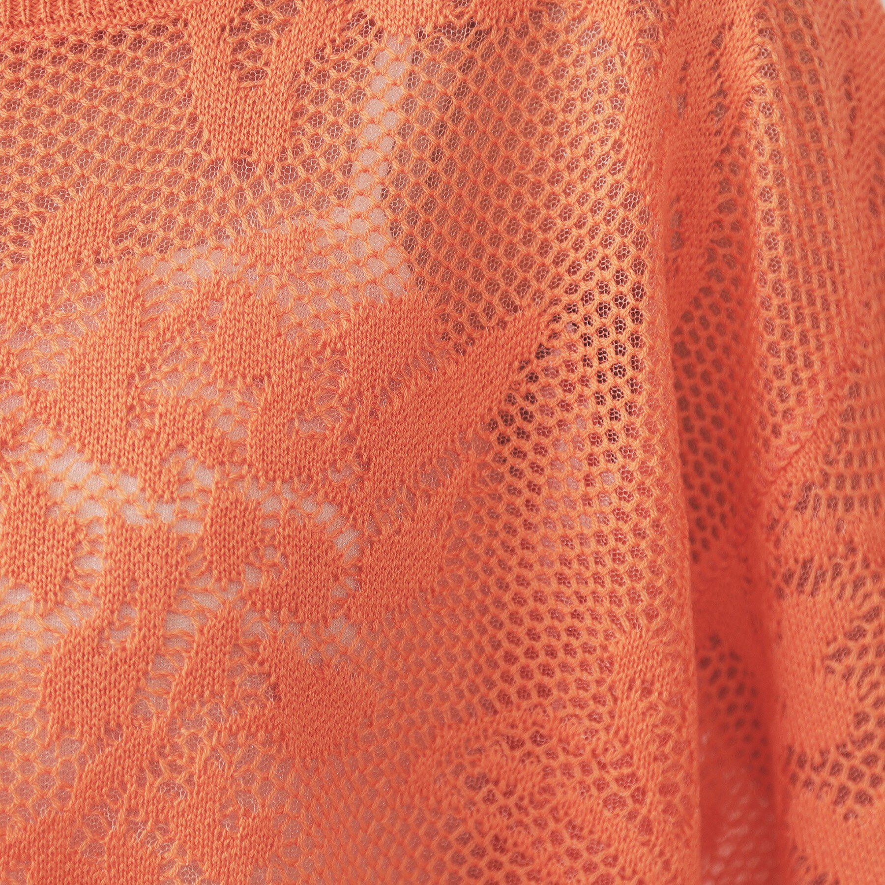 OPAQUE.CLIP「フワラー柄シアーメッシュニット【洗濯機洗い可】」|ニット・セーター|