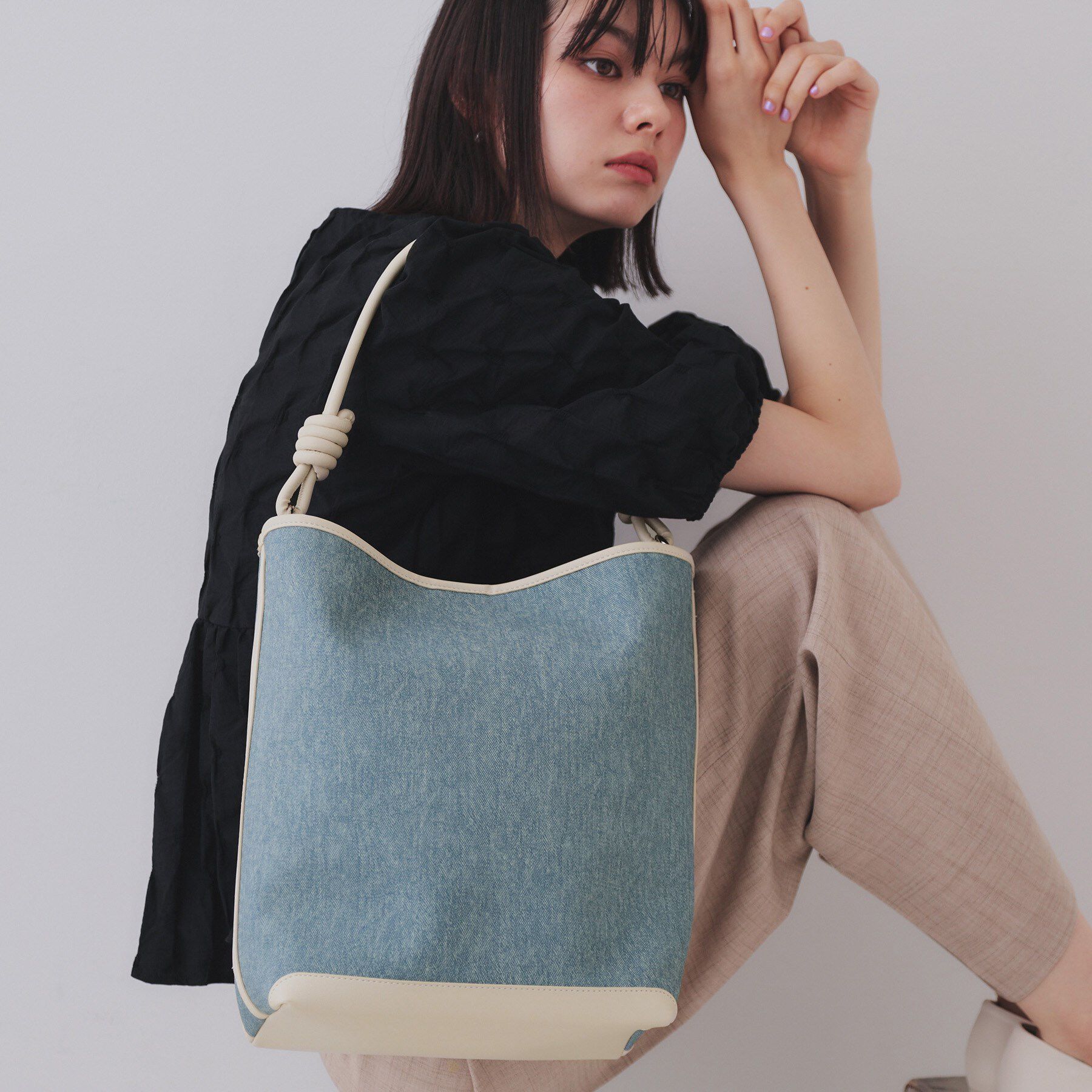 OPAQUE.CLIP「合皮コンビデザインバイカラーワンショルダーバッグ」|ショルダー・メッセンジャー|