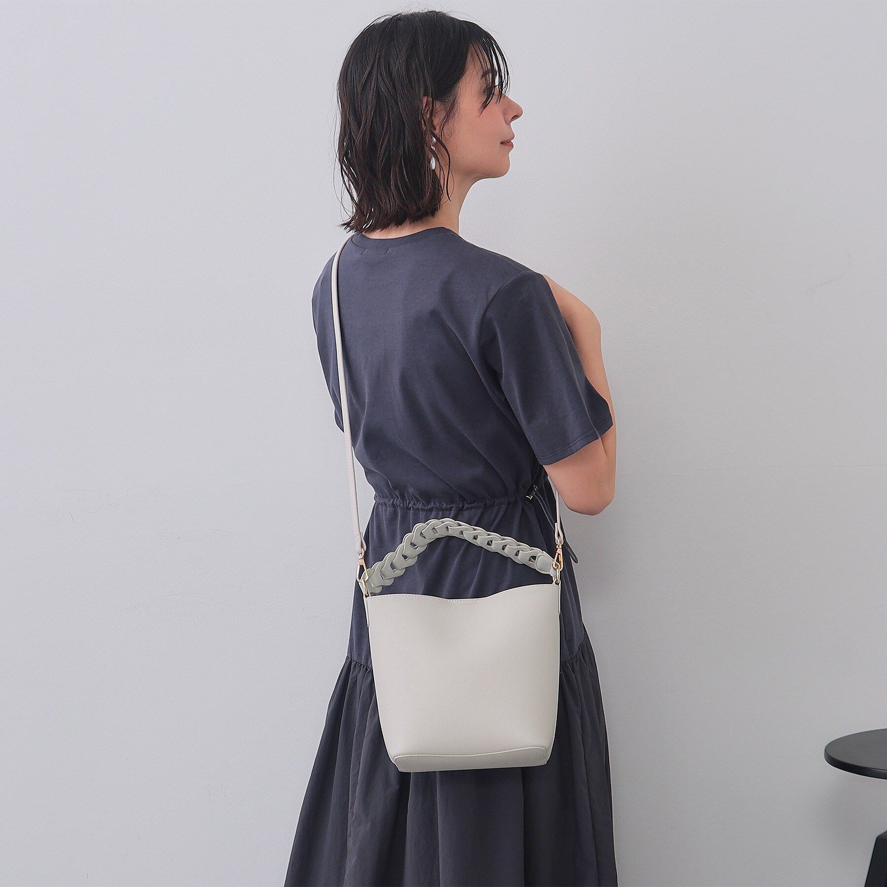 OPAQUE.CLIP「【2WAY】デザインハンドルバッグ」|ショルダー・メッセンジャー|