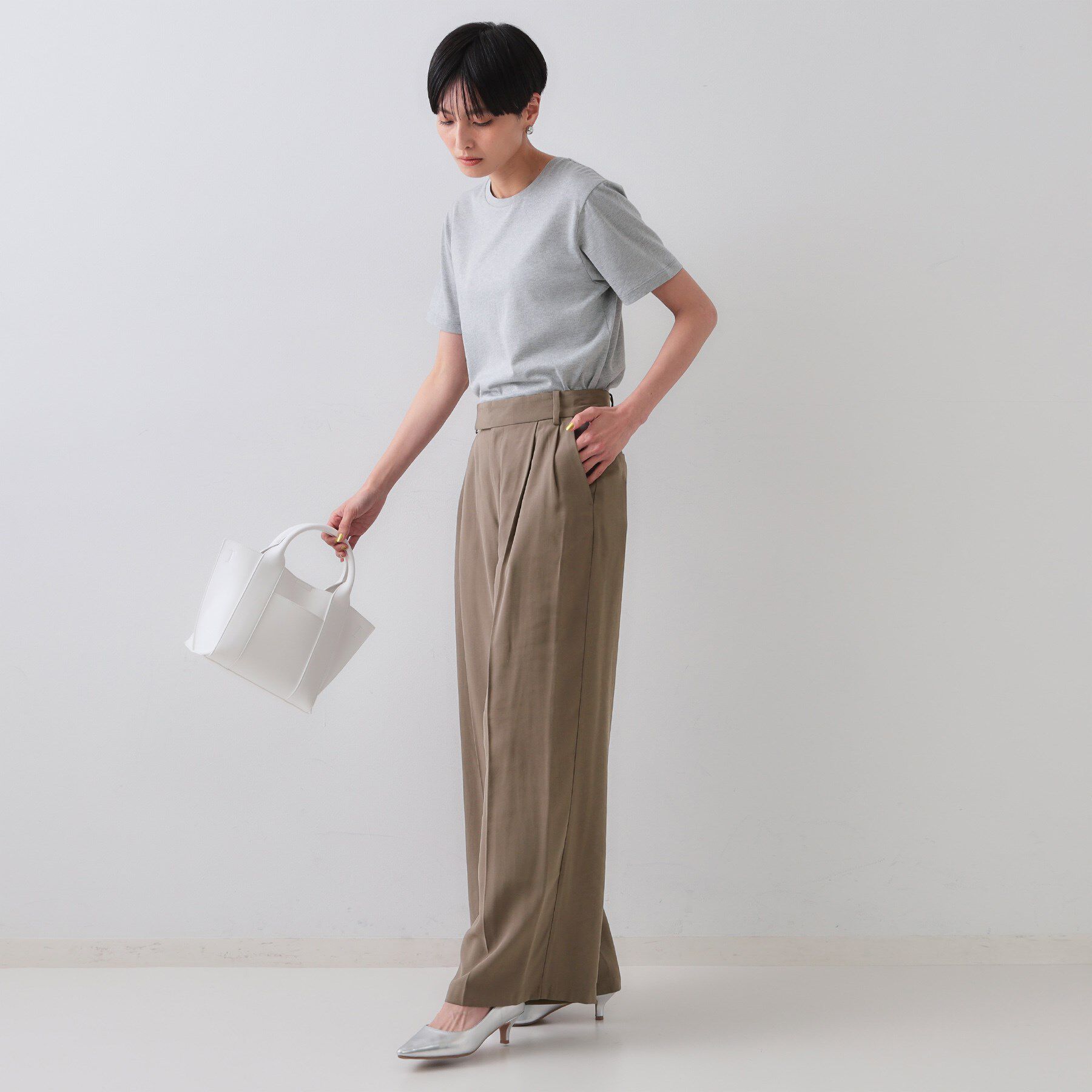 OPAQUE.CLIP「タックワイドパンツ/セットアップ対応【洗濯機洗い可】」|その他|