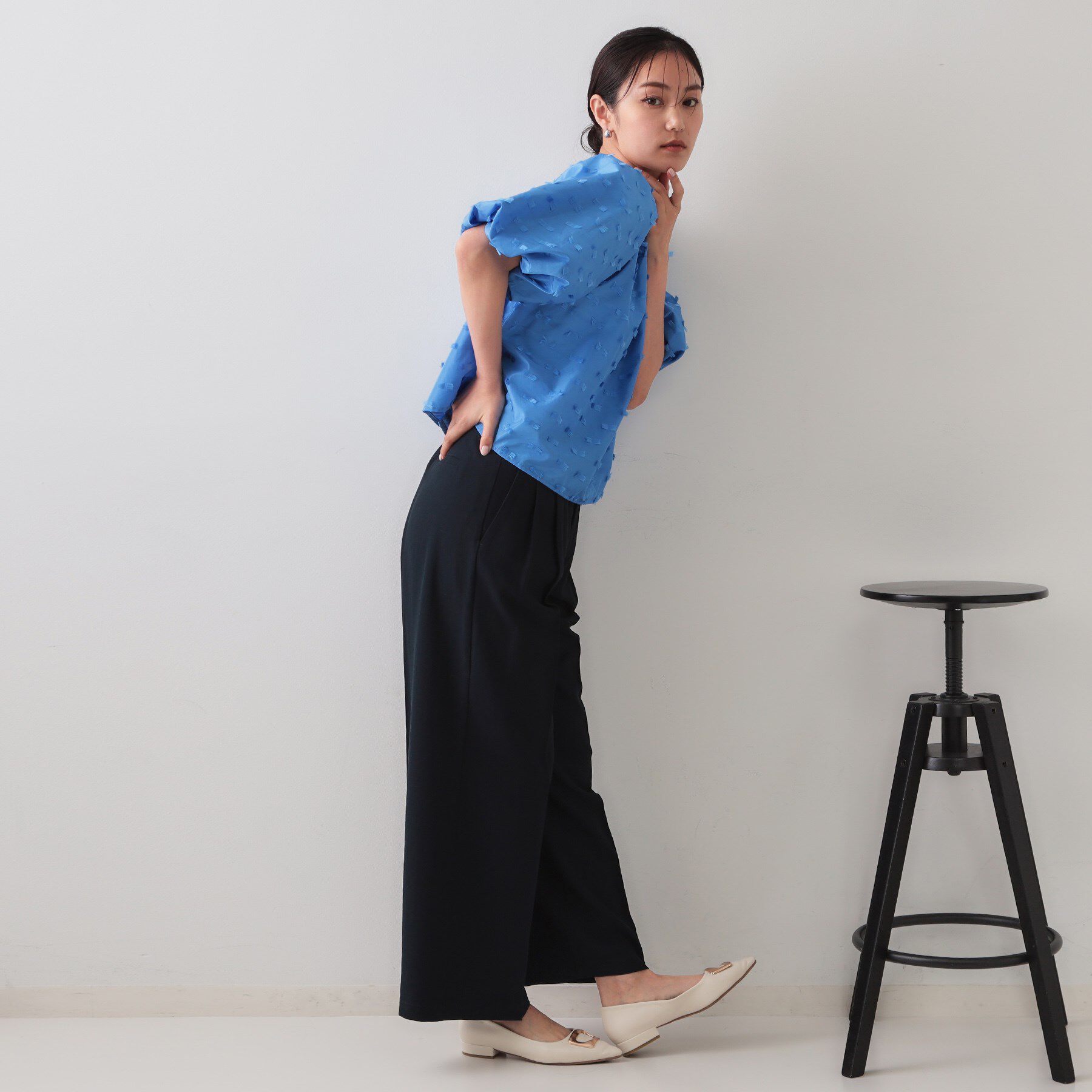 OPAQUE.CLIP「ジャカードボリュームブラウス【洗濯機洗い可】」|シャツ・ブラウス|