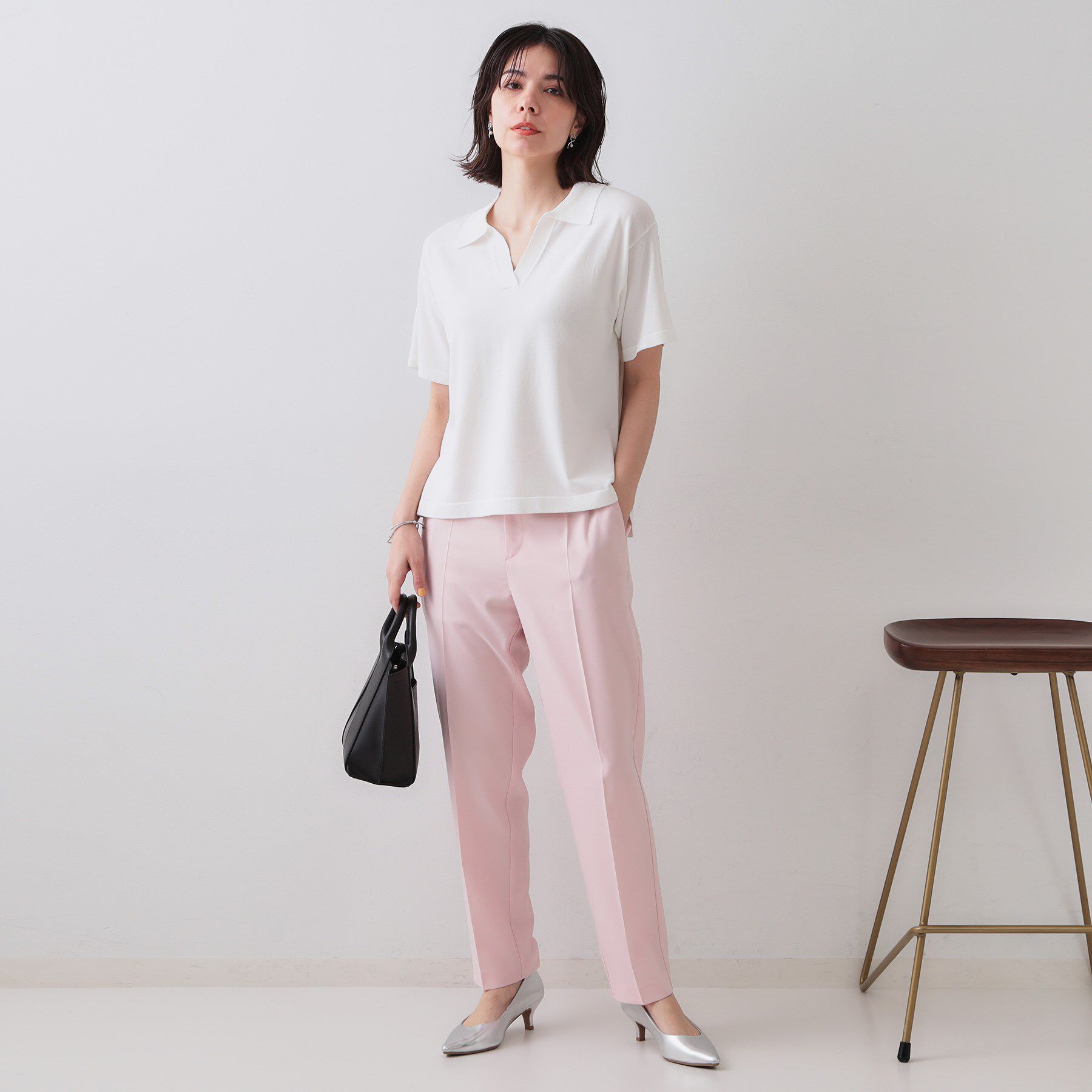 OPAQUE.CLIP「スキッパーニット【UV/接触冷感/抗ピル/洗濯機洗い可】」|ニット・セーター|