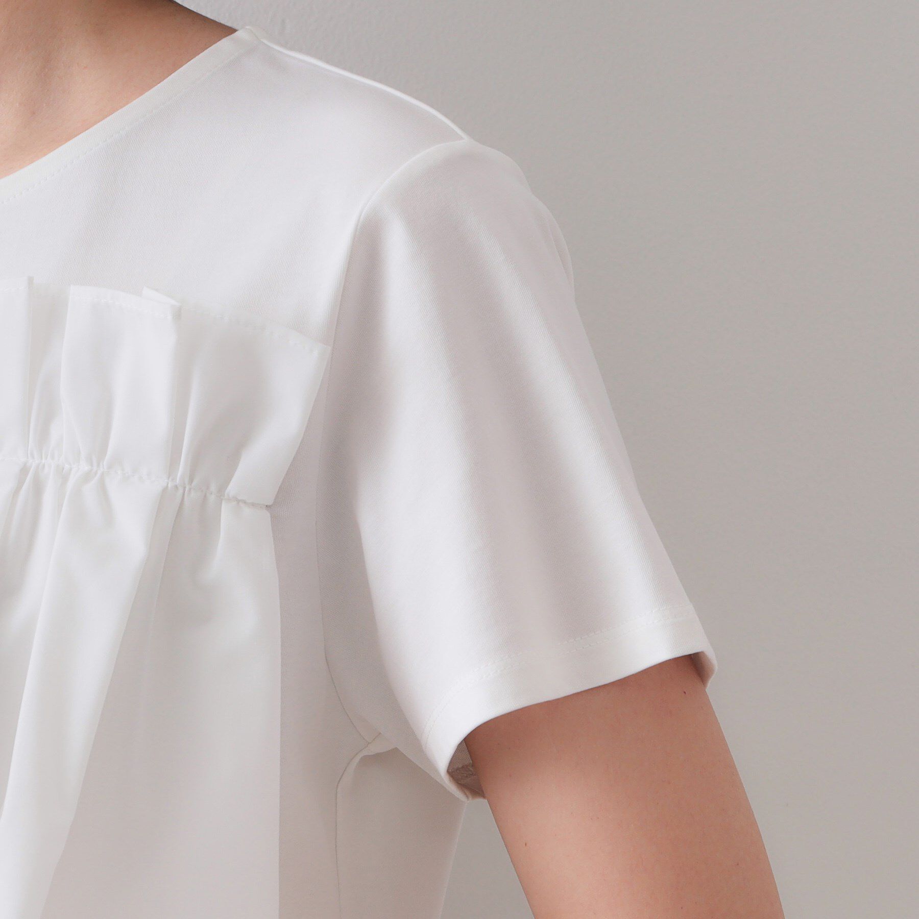 OPAQUE.CLIP「フリルドッキングペプラムトップス【接触冷感/洗濯機洗い可】」|Tシャツ・カットソー|