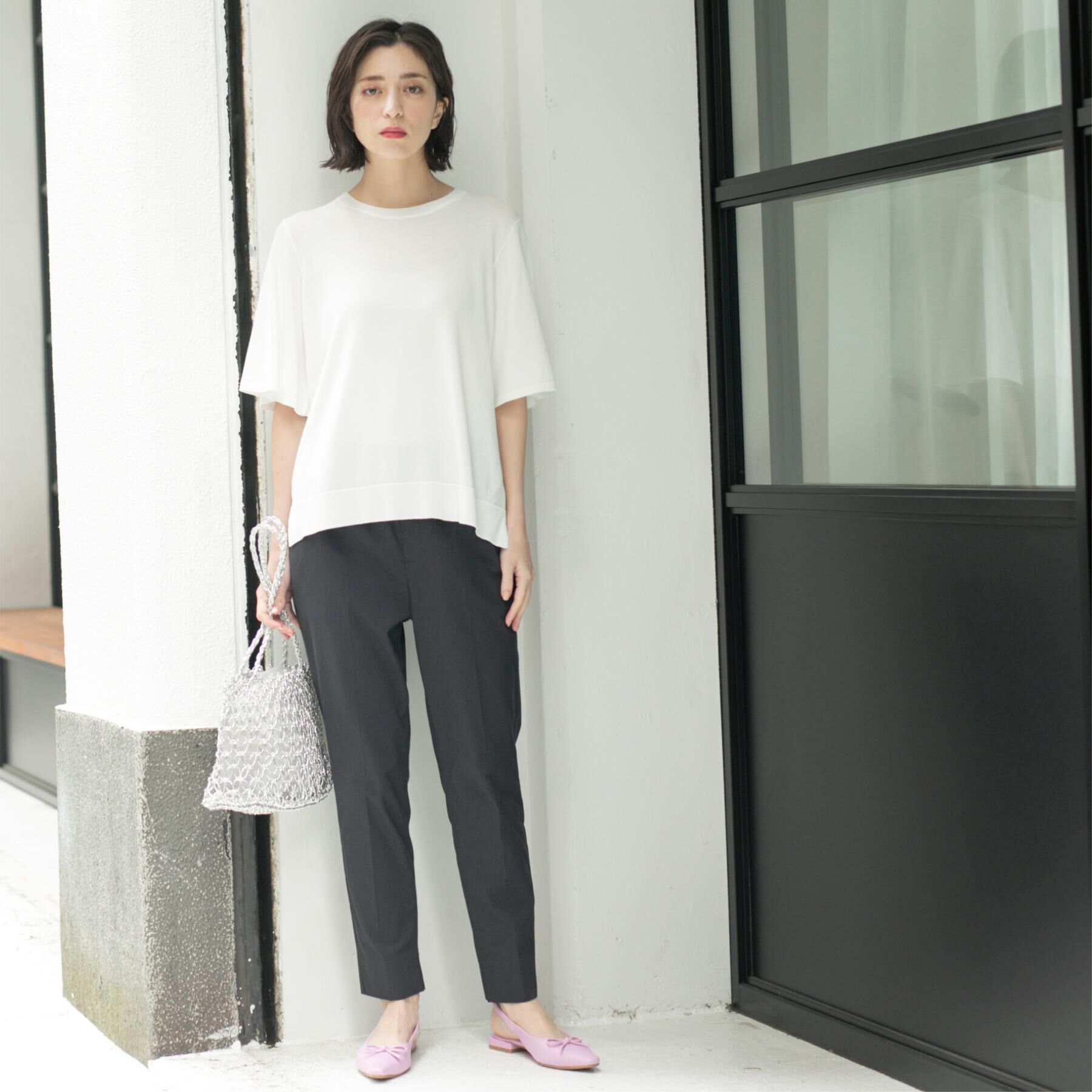 OPAQUE.CLIP「麻混ハイストレッチイージースティックパンツ【洗濯機洗い可】」|その他|