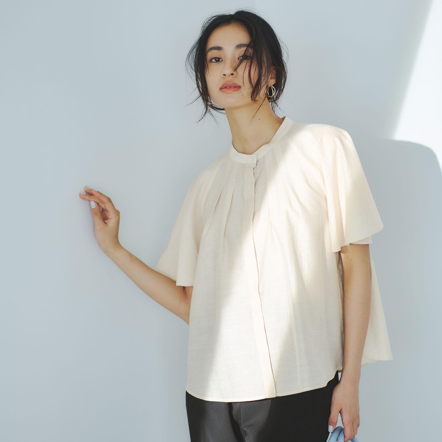 OPAQUE.CLIP「シアーフレアスリーブブラウス【洗濯機洗い可】」|シャツ・ブラウス|