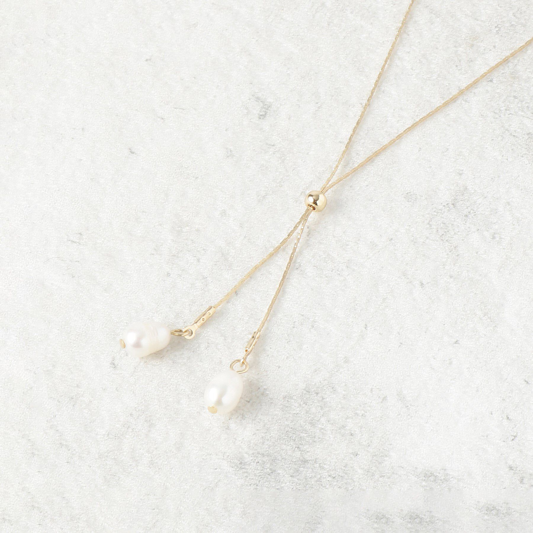 OPAQUE.CLIP「淡水パールスライドネックレス」|ネックレス|ゴールド(007)