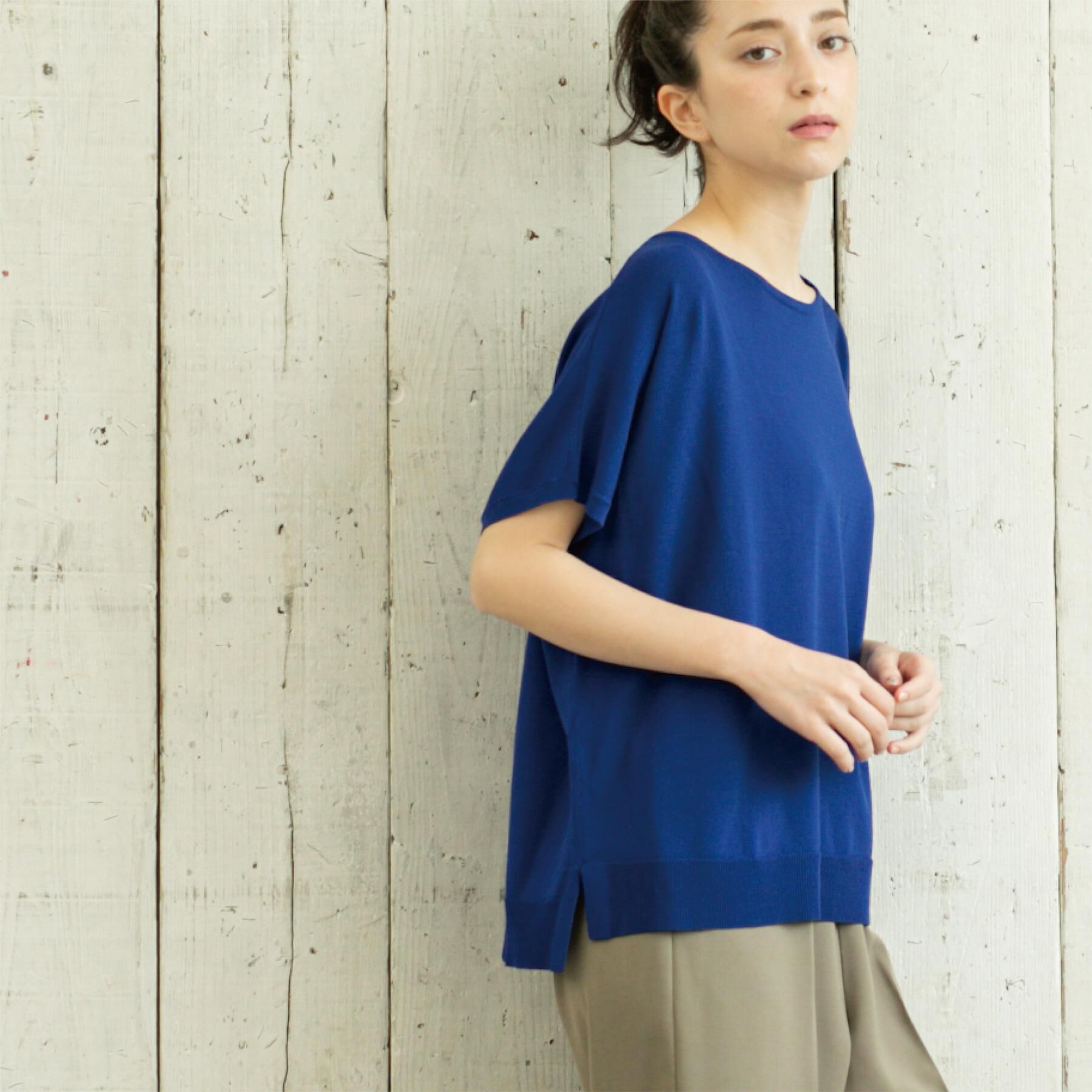 OPAQUE.CLIP「《6色展開/S-LLサイズ》ドルマンスリーブニット【UV/接触冷感/洗濯機洗い可/抗ピル】」|ニット・セーター|