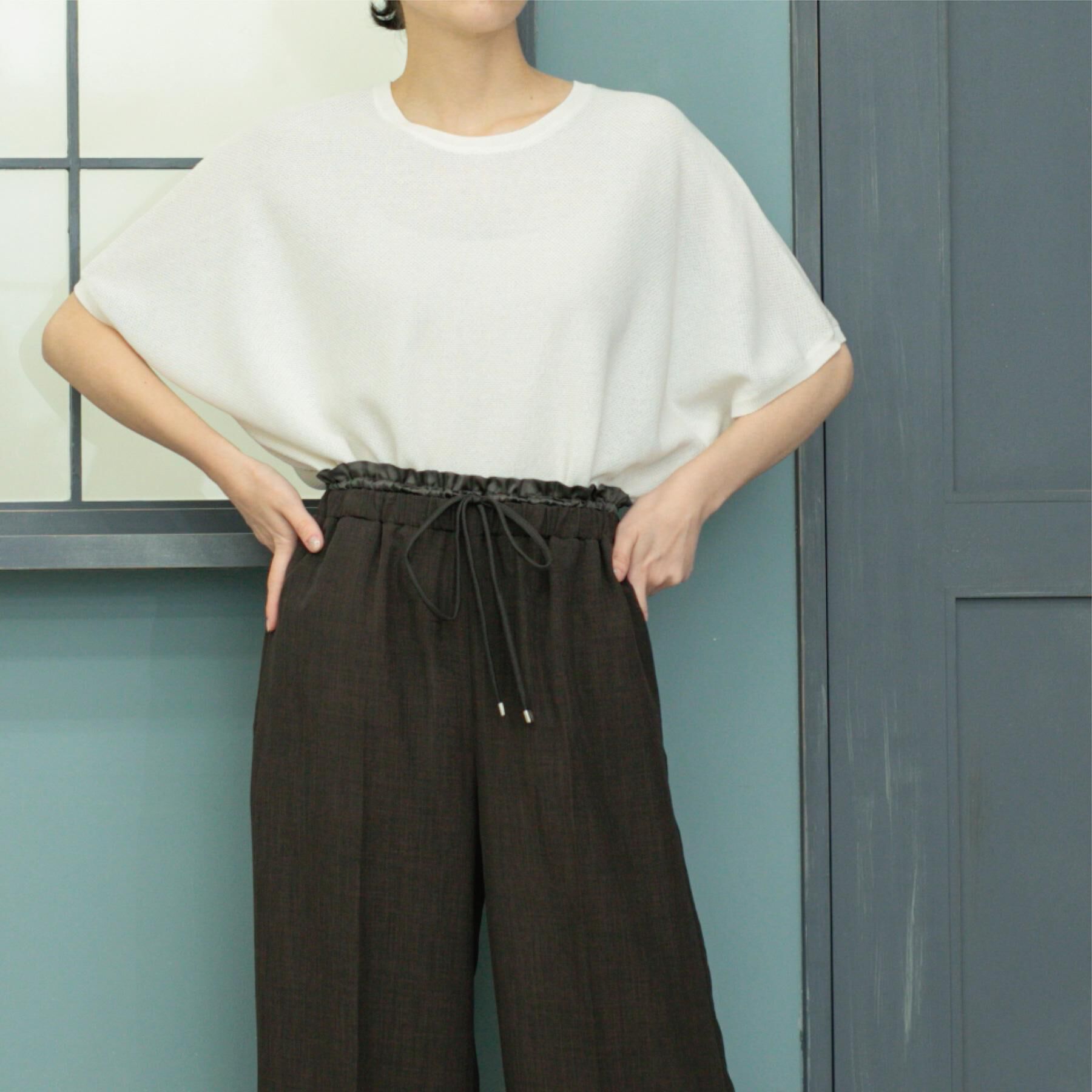 OPAQUE.CLIP「ウエストサテン使いイージーワイドパンツ【洗濯機洗い可】」|その他|