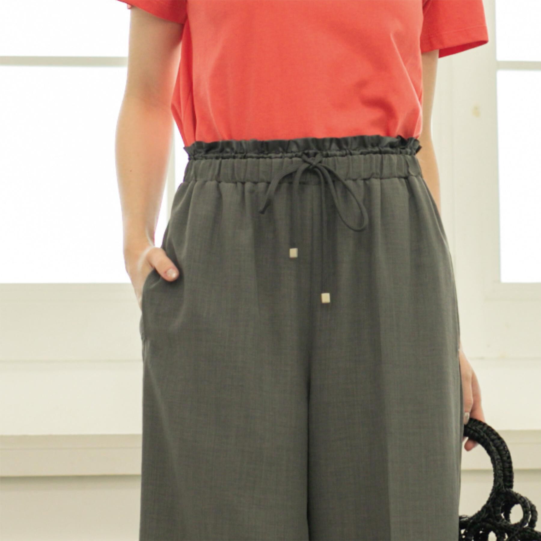 OPAQUE.CLIP「ウエストサテン使いイージーワイドパンツ【洗濯機洗い可】」|その他|