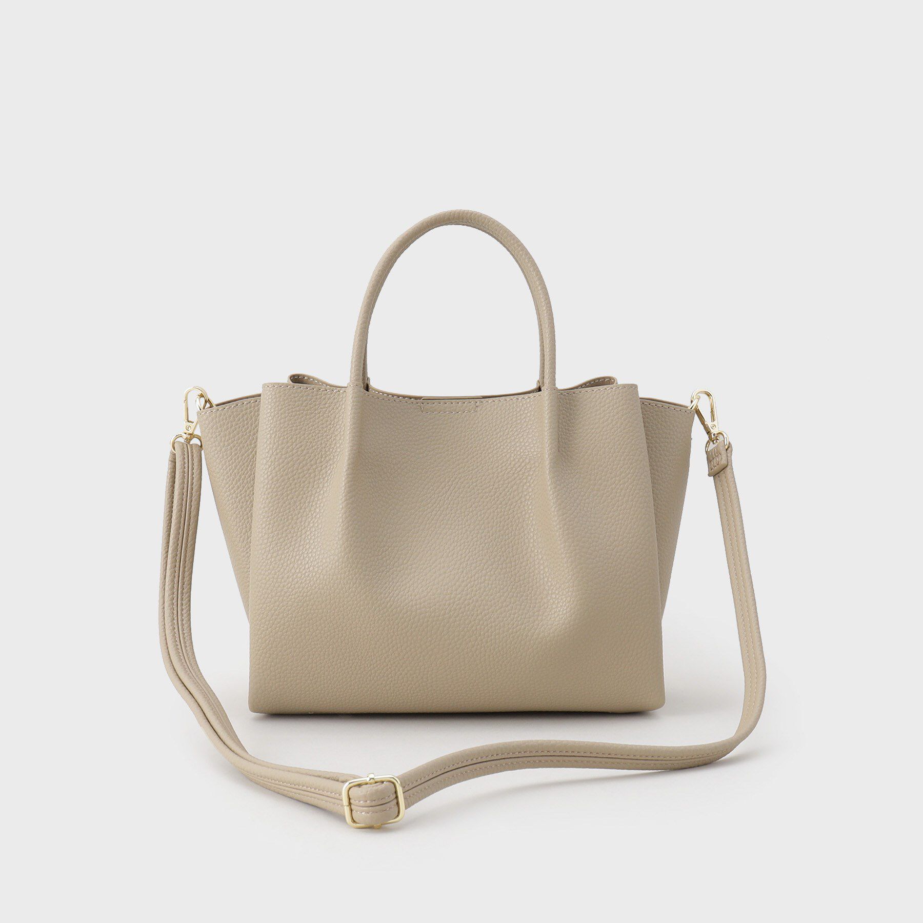 OPAQUE.CLIP「【軽量/2WAY/通勤対応】フロントベルトデザインミドルトートバッグ」|ショルダー・メッセンジャー|