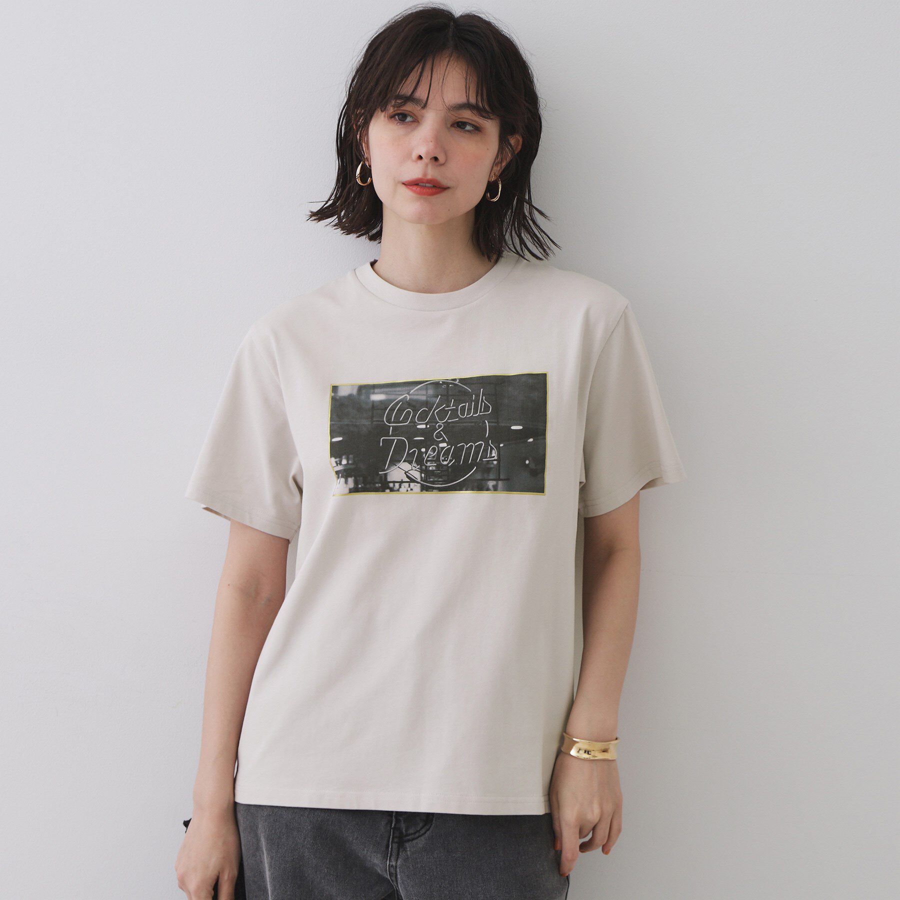 OPAQUE.CLIP「フォトプリントTシャツ【洗濯機洗い可】」|Tシャツ・カットソー|