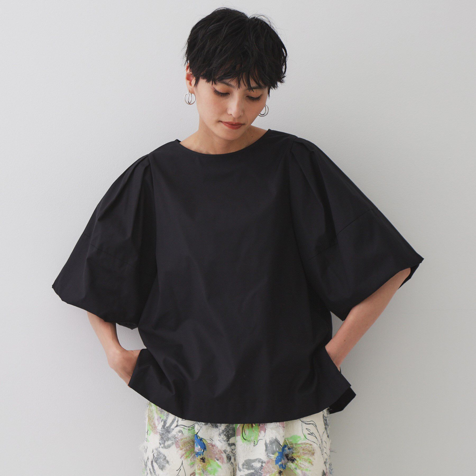 OPAQUE.CLIP「バルーンスリーブブラウス【洗濯機洗い可】」|シャツ・ブラウス|