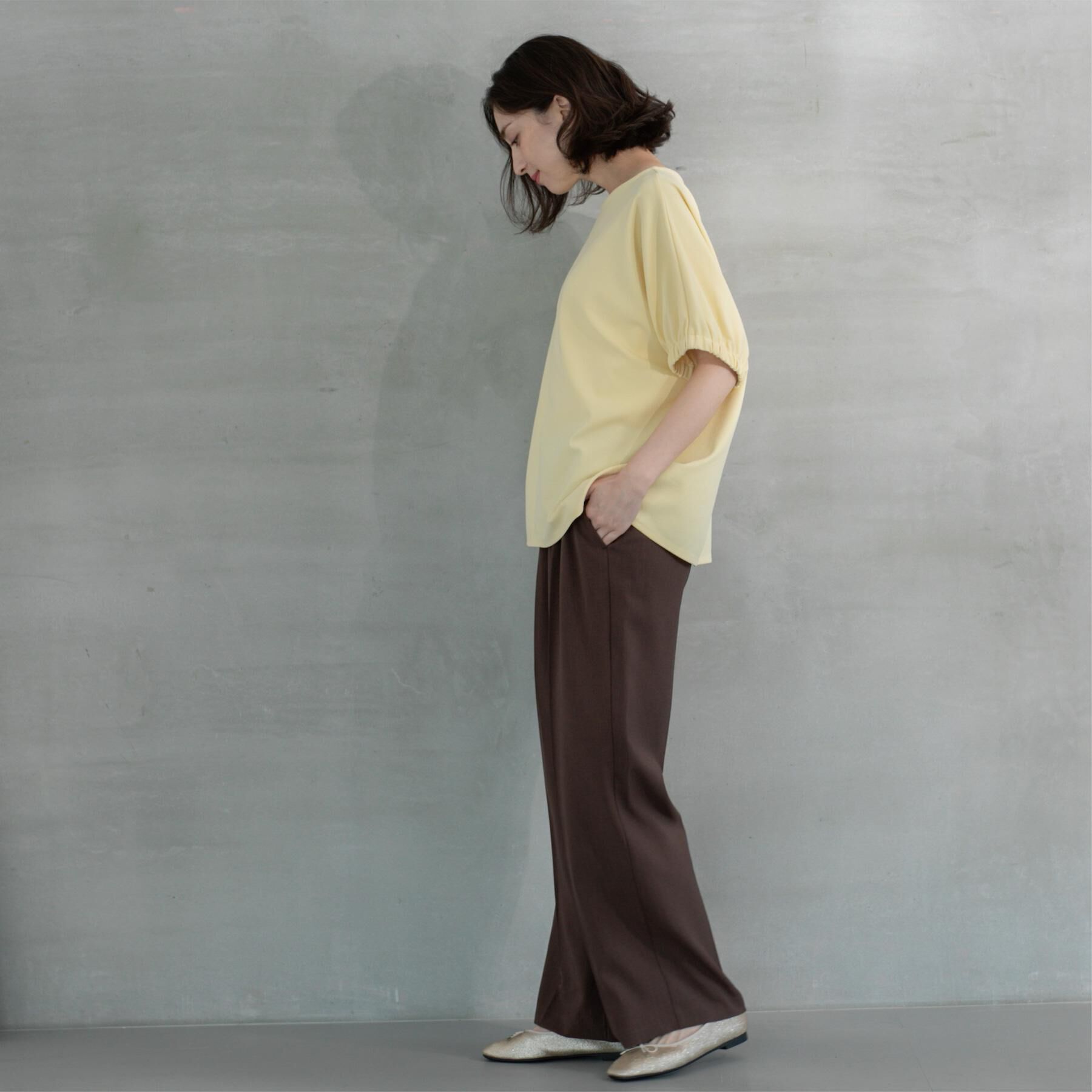 OPAQUE.CLIP「ギャザードルマンスリーブトップス【UV/吸水速乾/洗濯機洗い可】」|Tシャツ・カットソー|