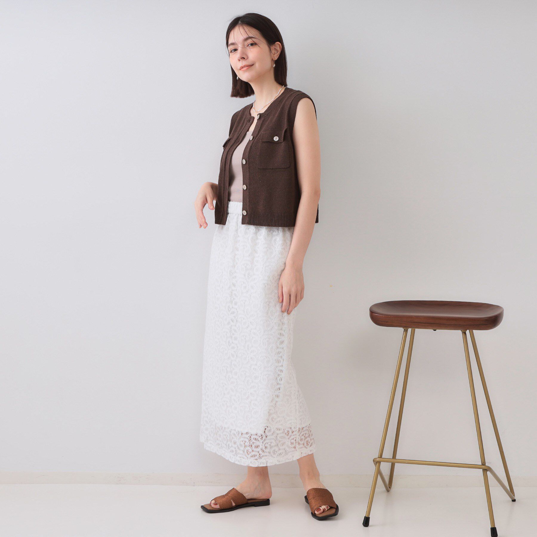 OPAQUE.CLIP「ダブルポケットニット【洗濯機洗い可】」|ニット・セーター|