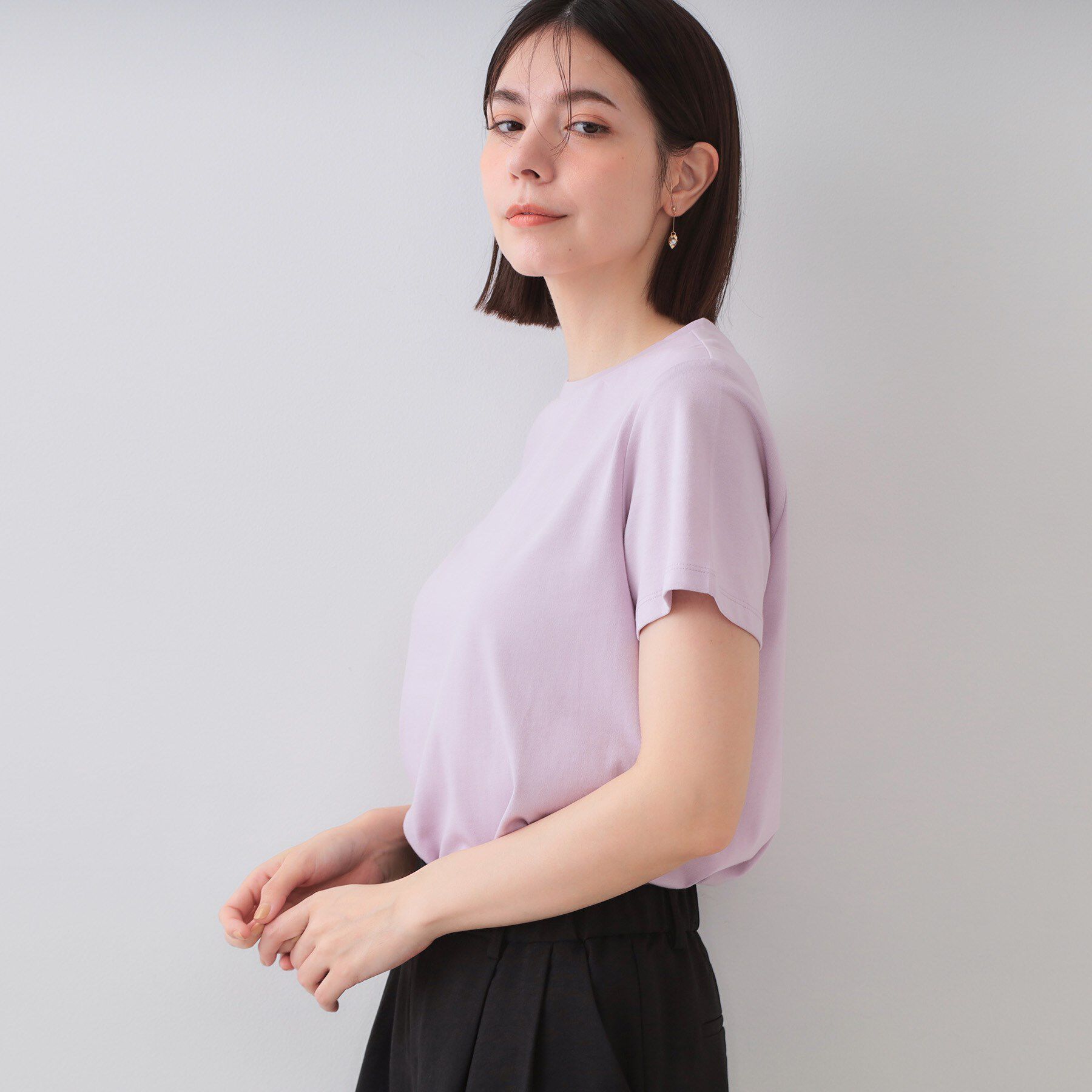 OPAQUE.CLIP「《5色展開》ベーシックTシャツ【洗濯機洗い可/UV/接触冷感】」|Tシャツ・カットソー|