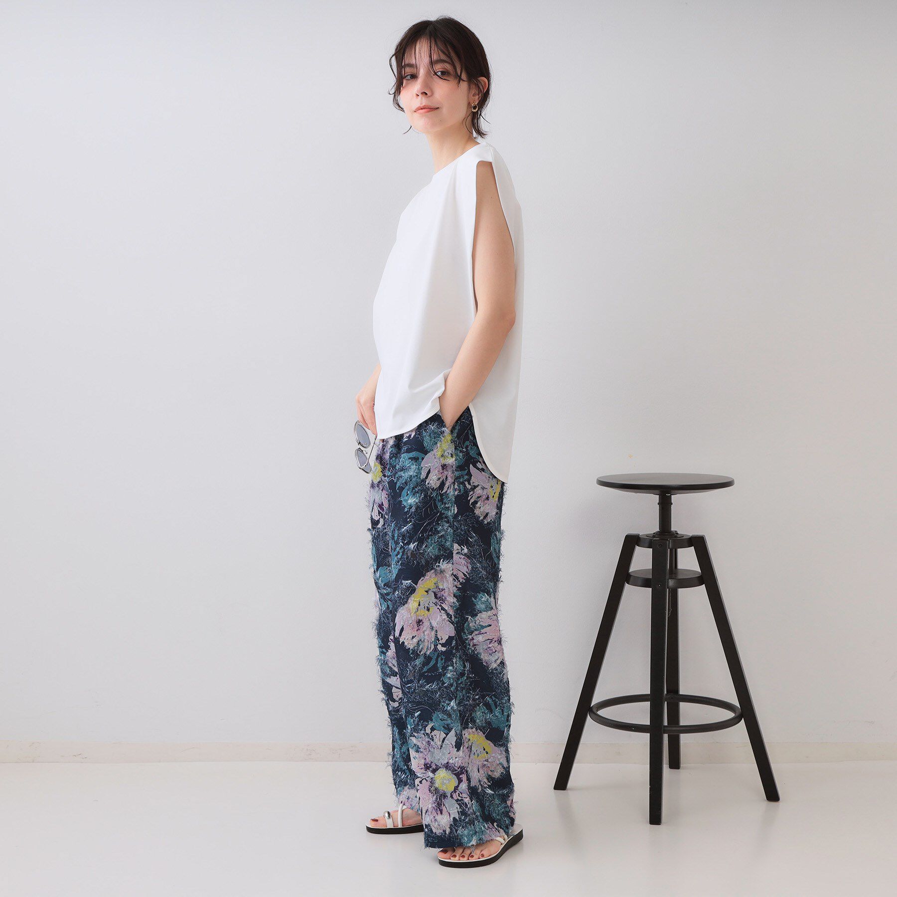 OPAQUE.CLIP「ボクシーノースリーブカットソー【洗濯機洗い可】」|Tシャツ・カットソー|