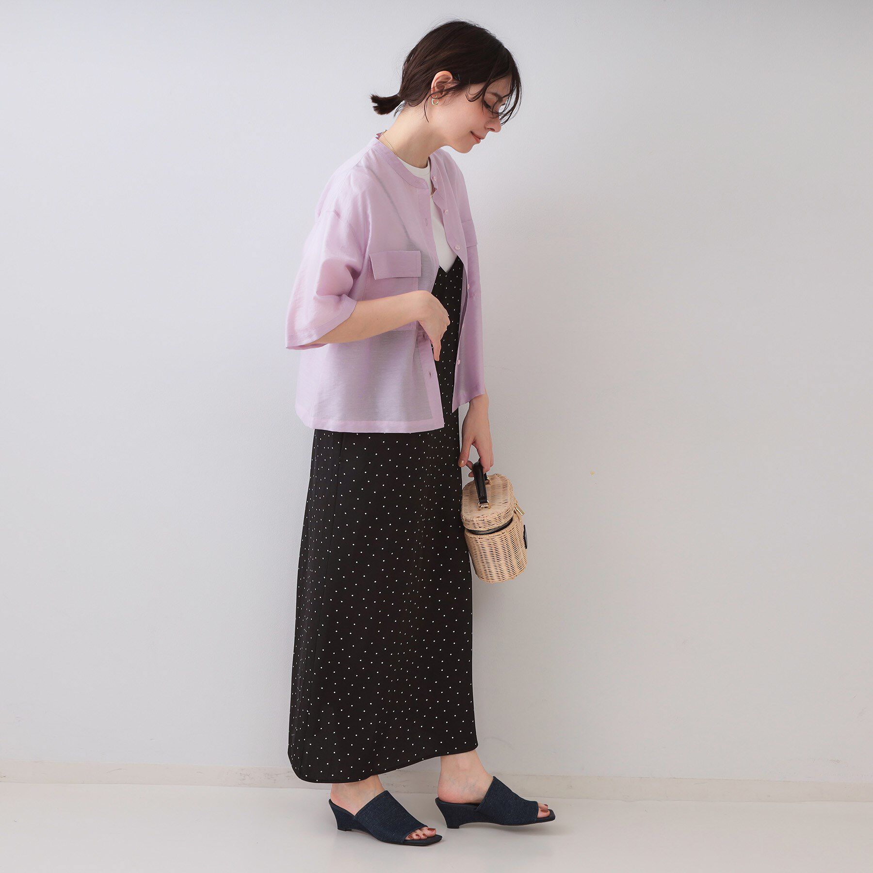 OPAQUE.CLIP「シアーダブルポケットシャツ【洗濯機洗い可】」|シャツ・ブラウス|