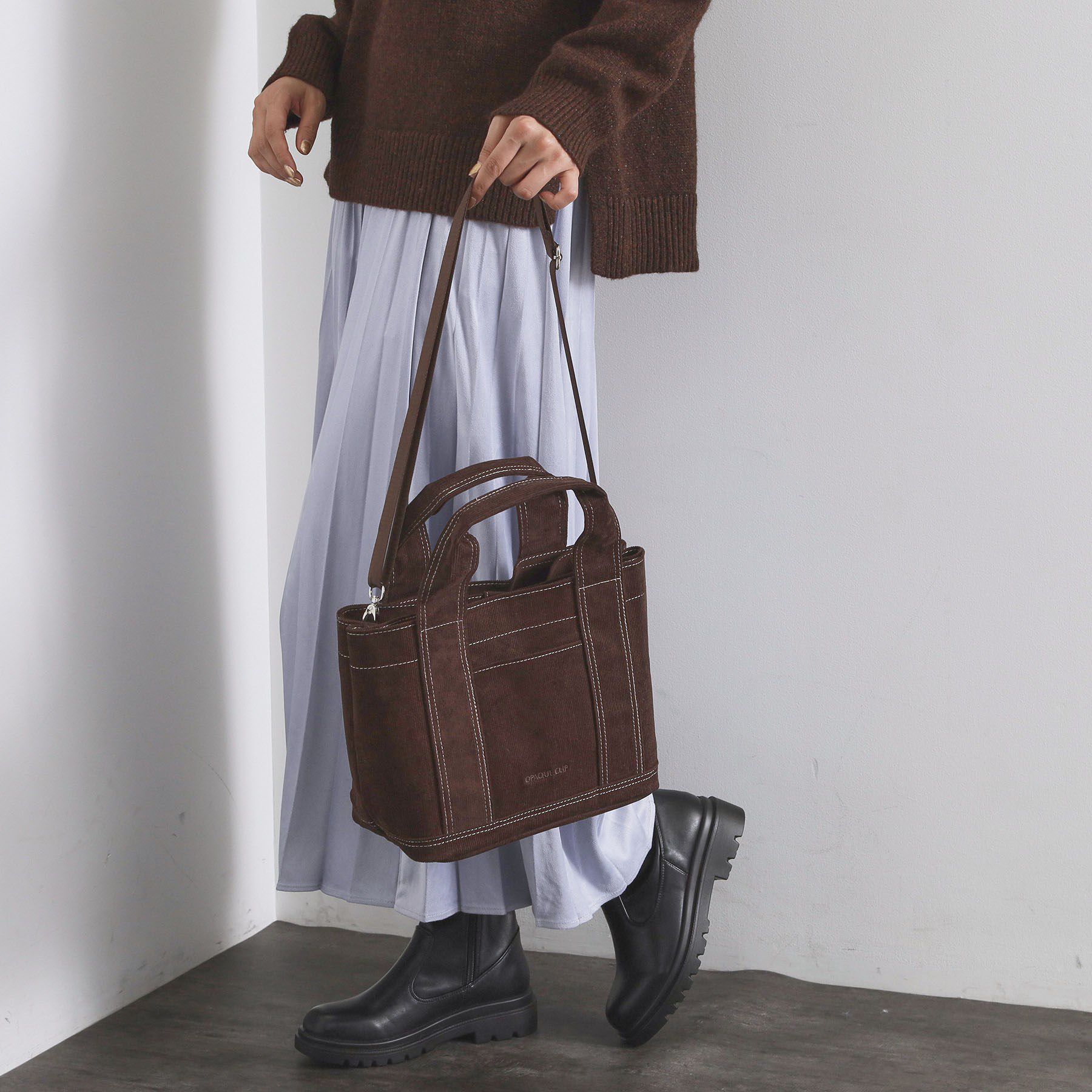 OPAQUE.CLIP「【2WAY／多ポケット】3層セパレートミドルトートバッグ」|トートバッグ|