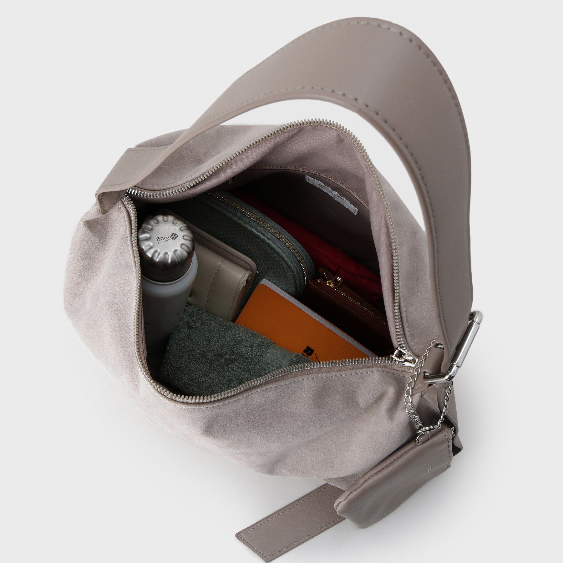 OPAQUE.CLIP「【2WAY/A4サイズ対応】ポーチ付きフェイクスエードショルダーバッグ」|ショルダー・メッセンジャー|