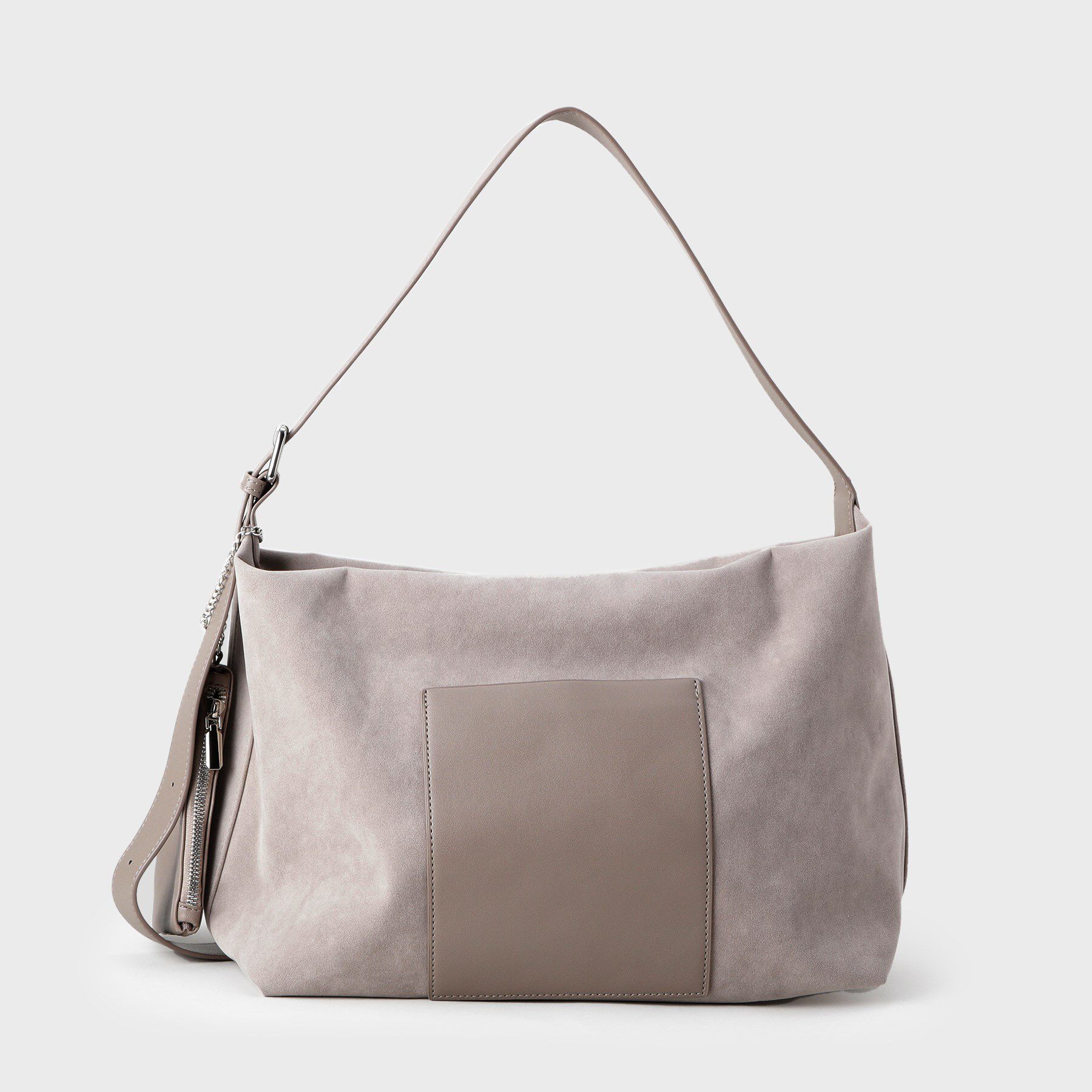 OPAQUE.CLIP「【2WAY/A4サイズ対応】ポーチ付きフェイクスエードショルダーバッグ」|ショルダー・メッセンジャー|