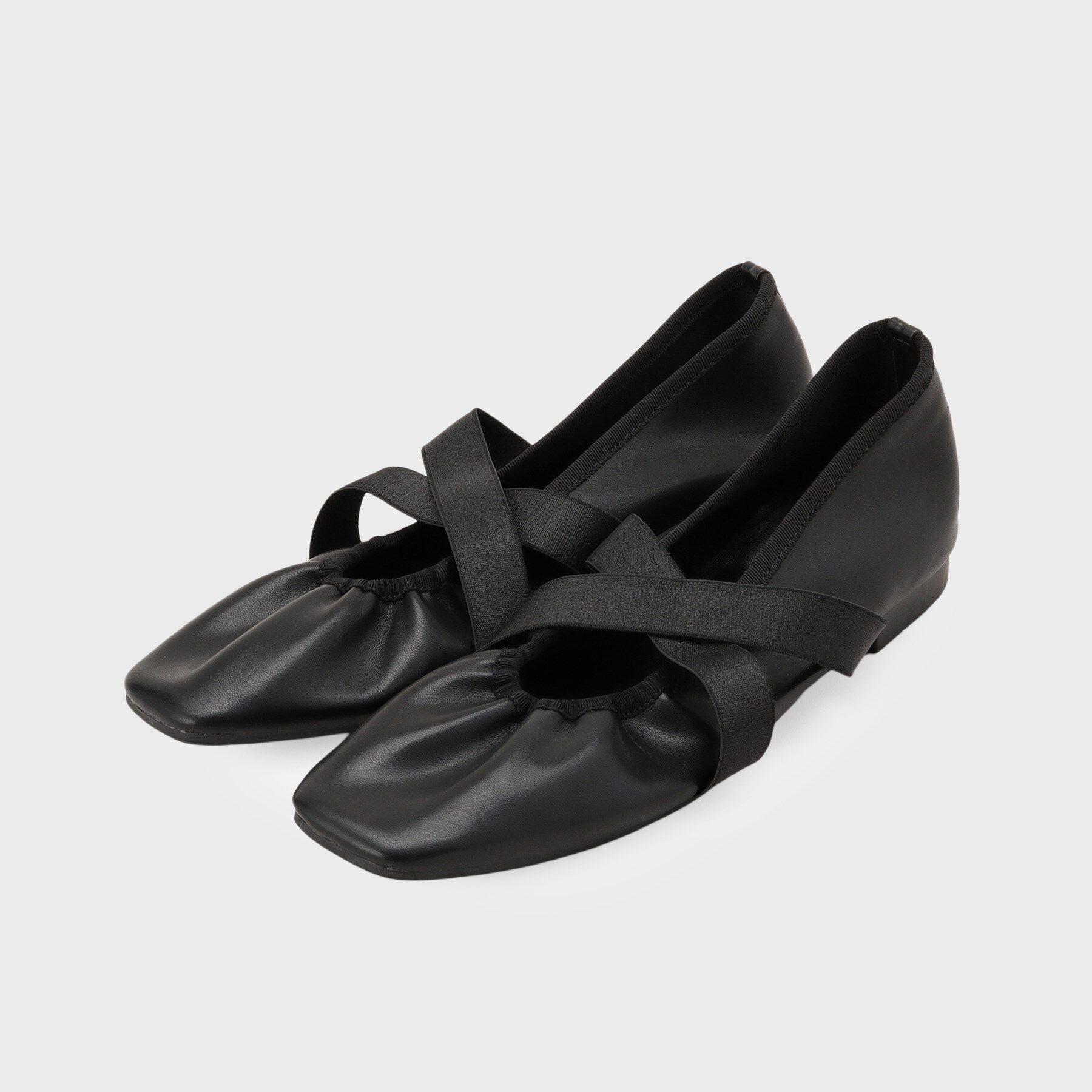 OPAQUE.CLIP「クロスゴムデザインバレエシューズ」|その他|ブラック(019)