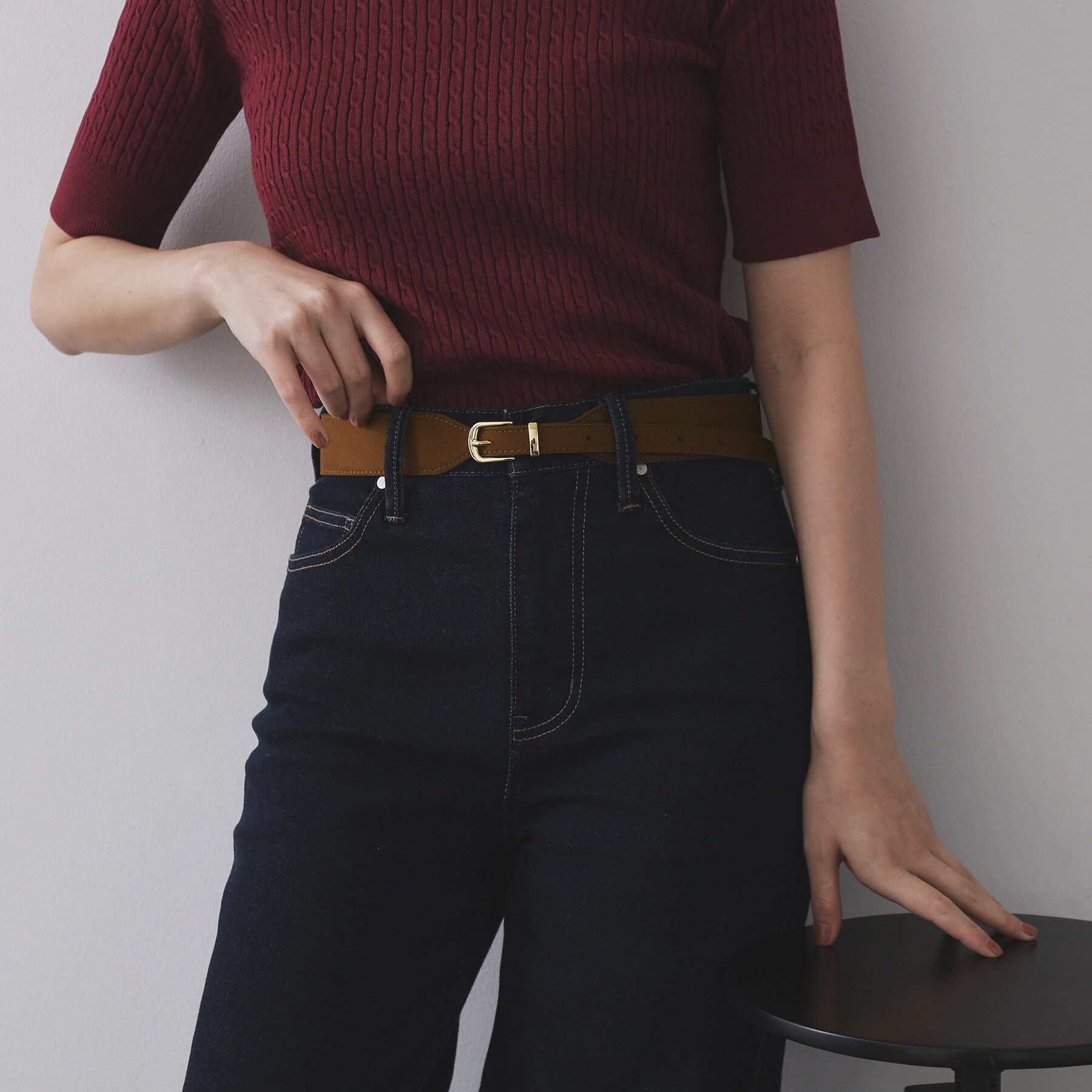 OPAQUE.CLIP「フェイクスエードデザインベルト」|ベルト|